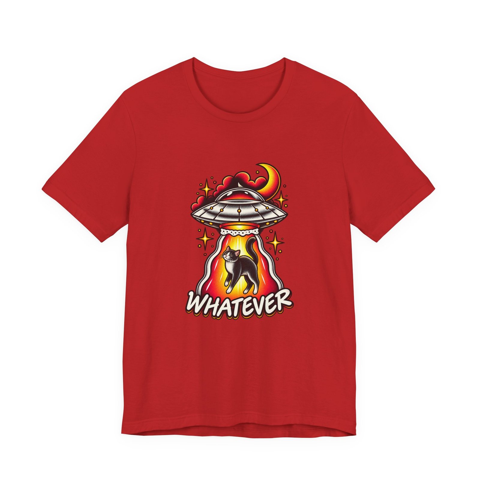 Whatever Spaceship Cat Graphic Tee - Image 45