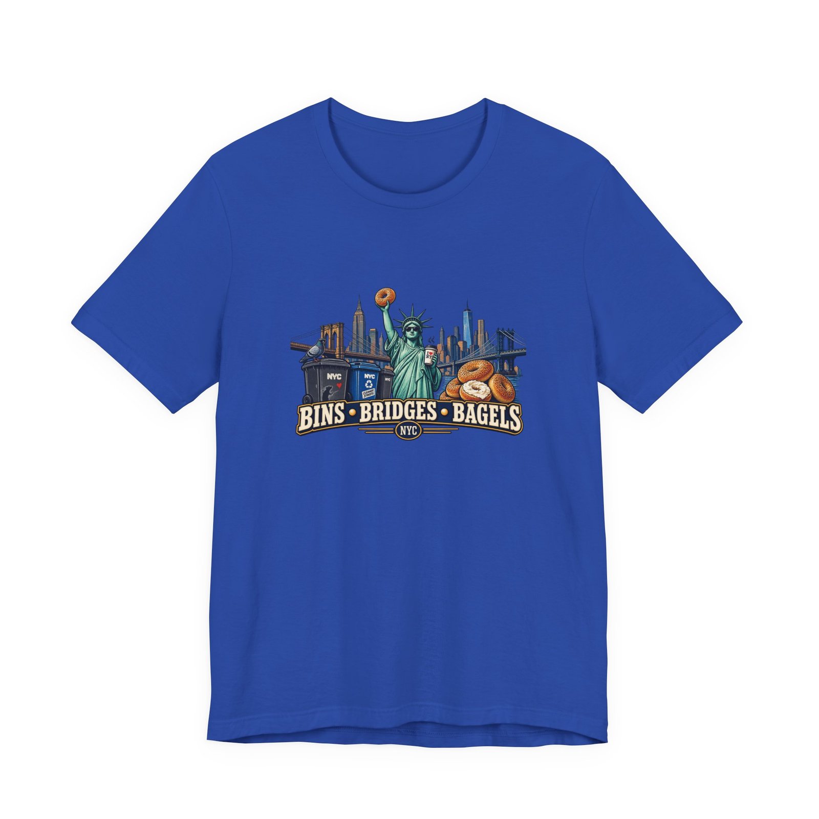NYC Cleaner Streets Liberty Bagels Graphic Tee - Image 29