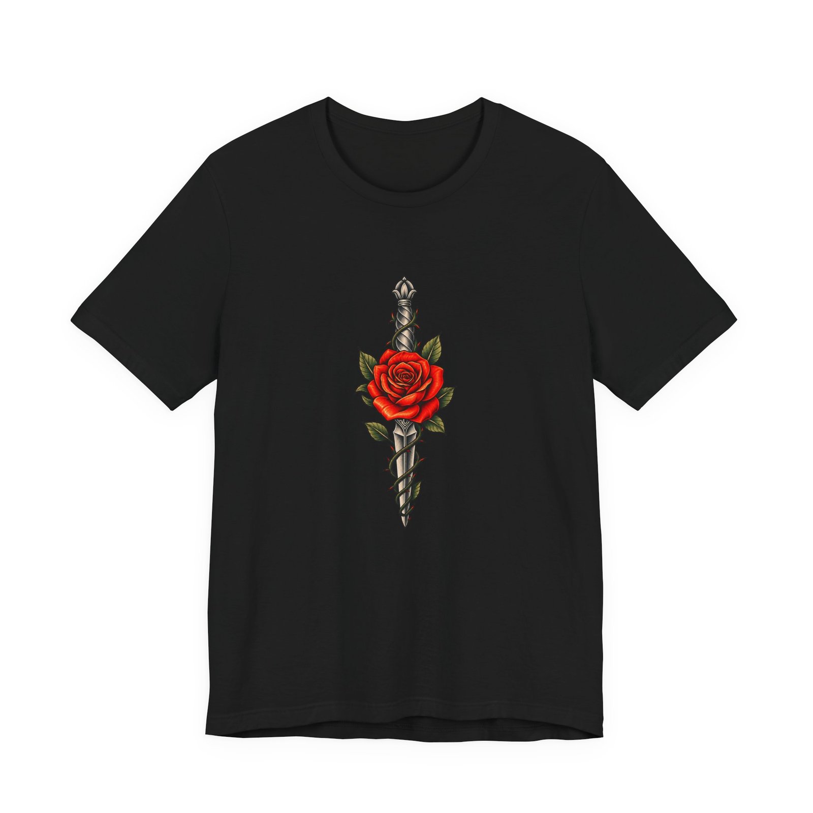 Rose Thorny Dagger Graphic Tee - Image 13