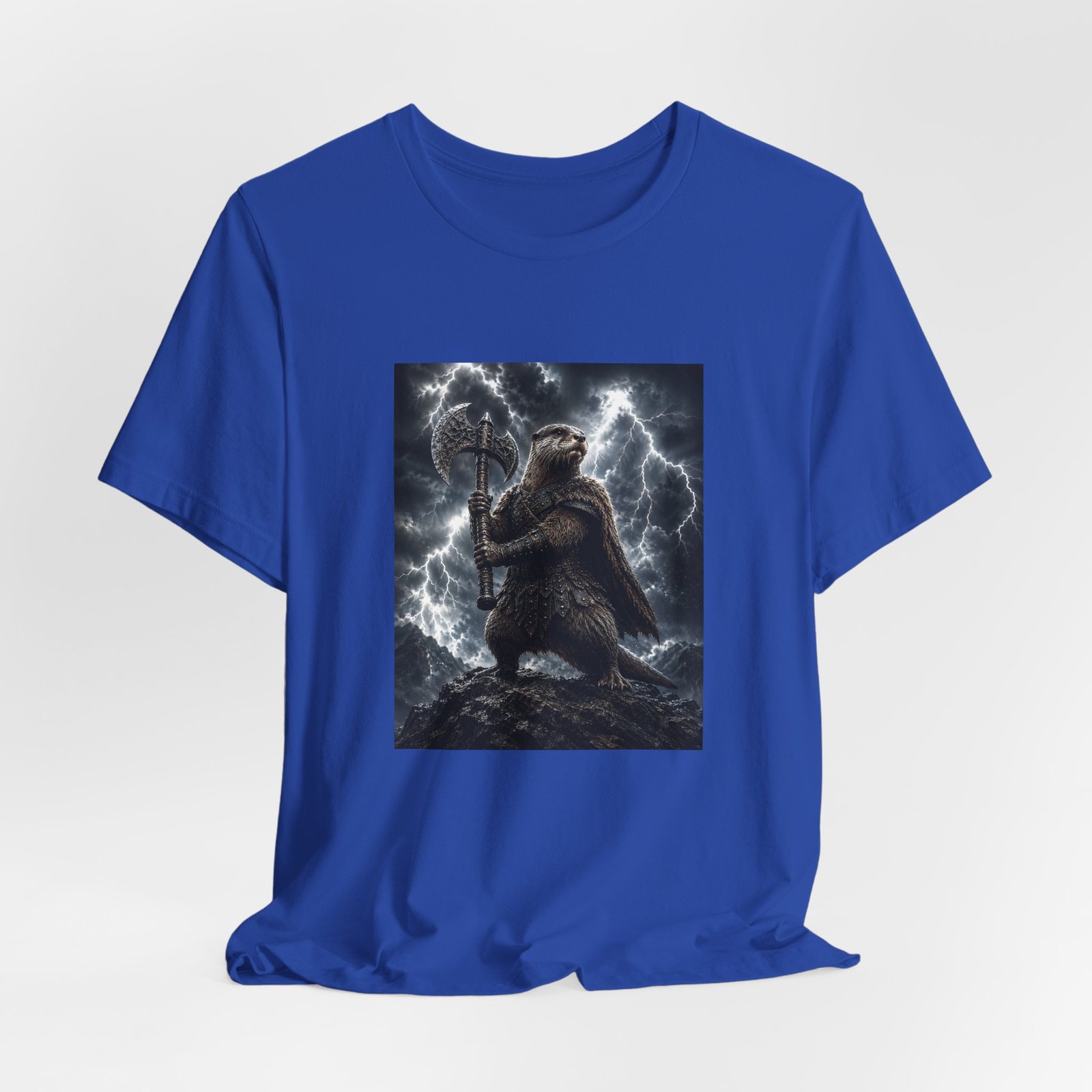 Storm Otter Warrior With Axe Graphic Tee - Image 32