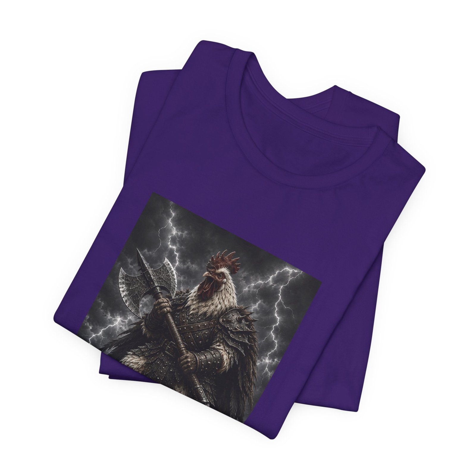 Fantasy Rooster War Lightning Axe Graphic Tee - Image 39