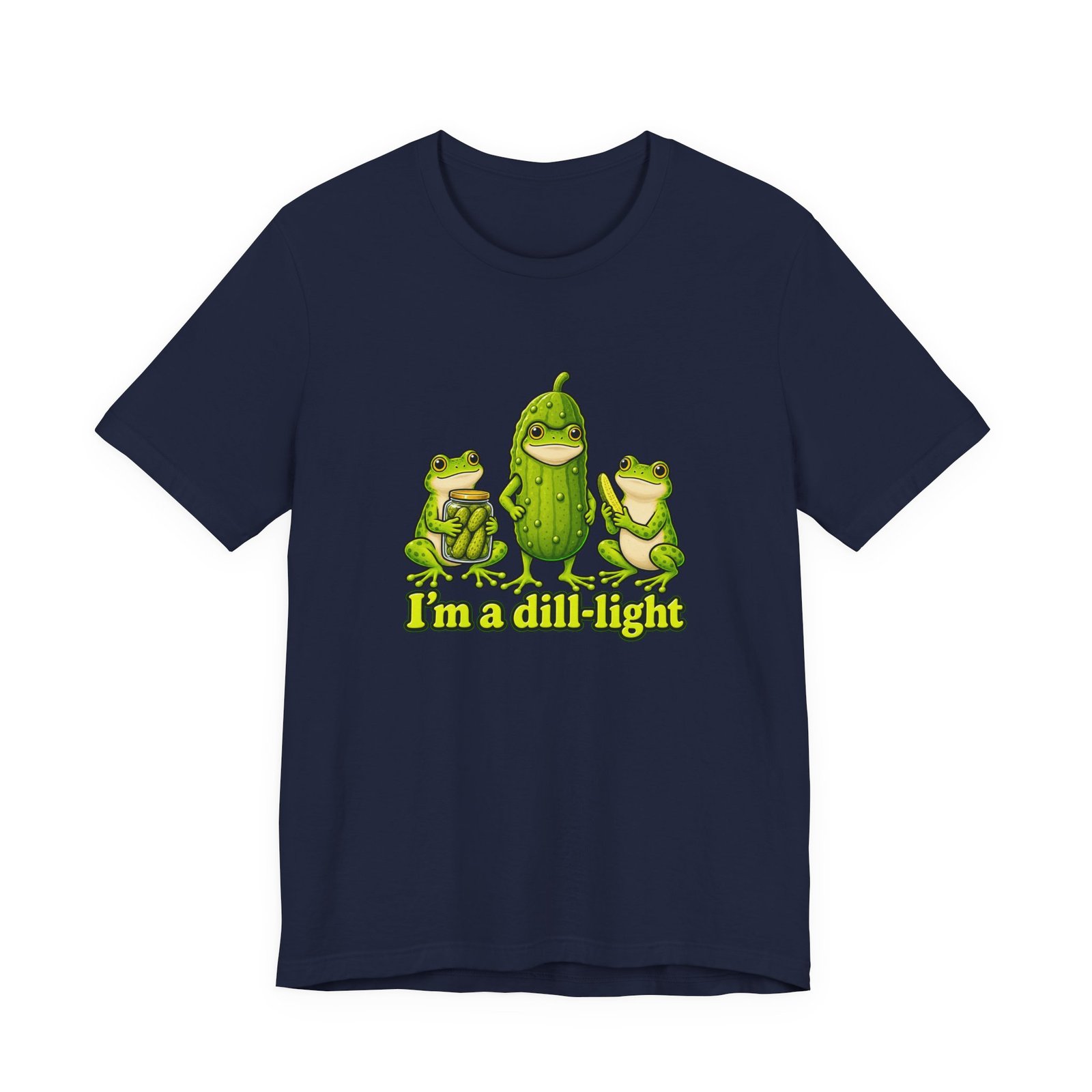 Im A Dill Light Funny Frog Pickle Pun Graphic Tee - Image 33