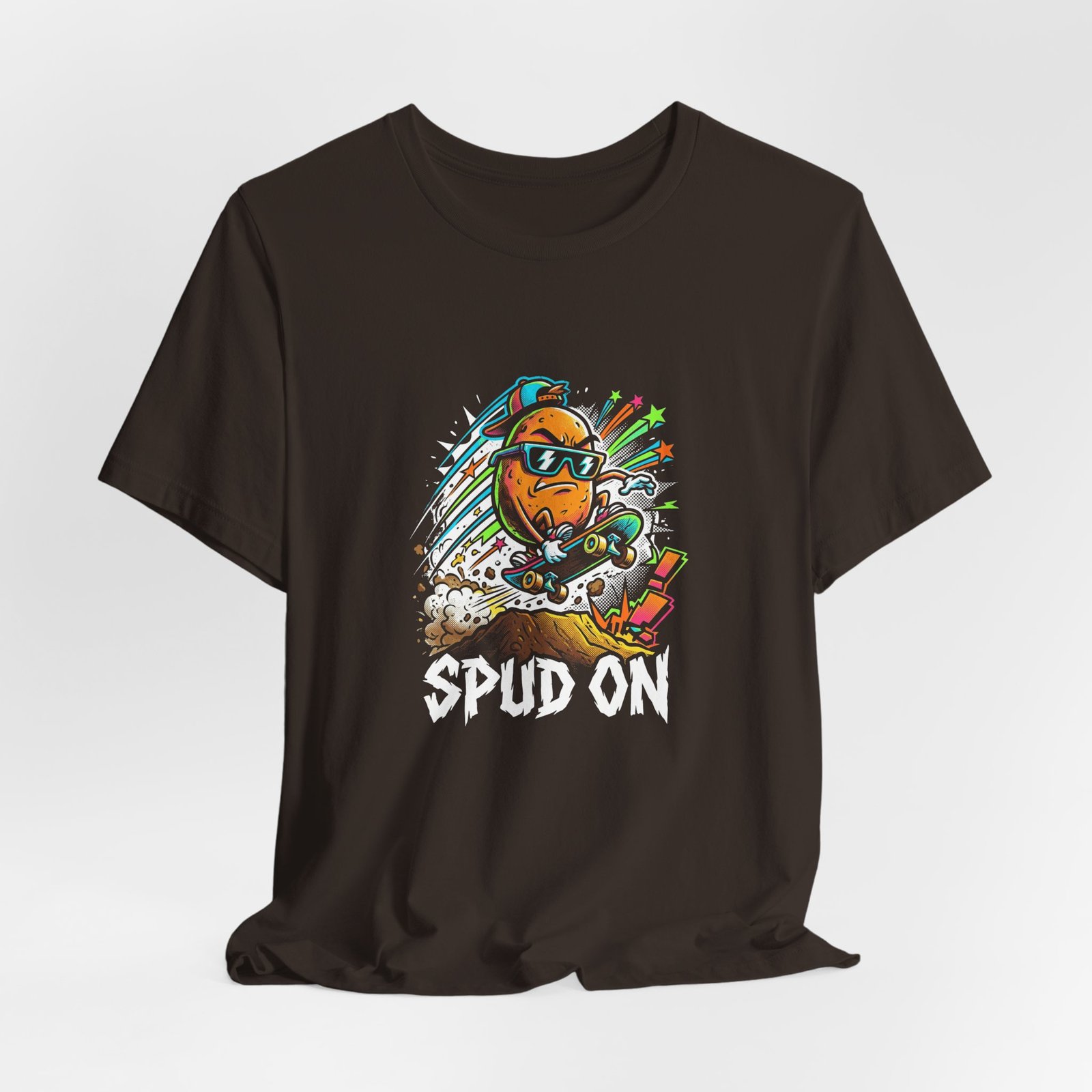 Spud On Skateboarding Potato Cartoon Graphic - Image 4