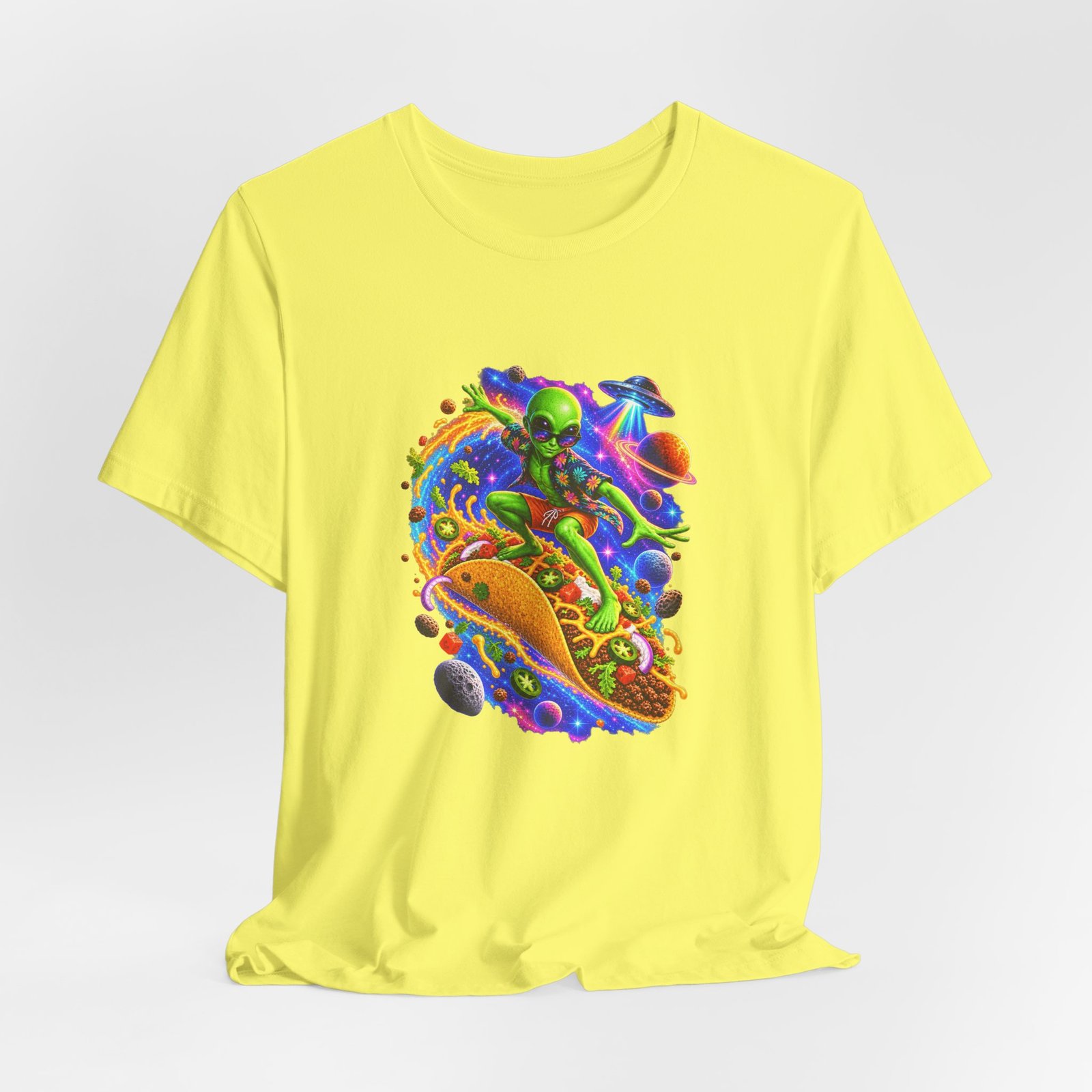 Alien Taco Space Surfer Graphic Tee - Image 20