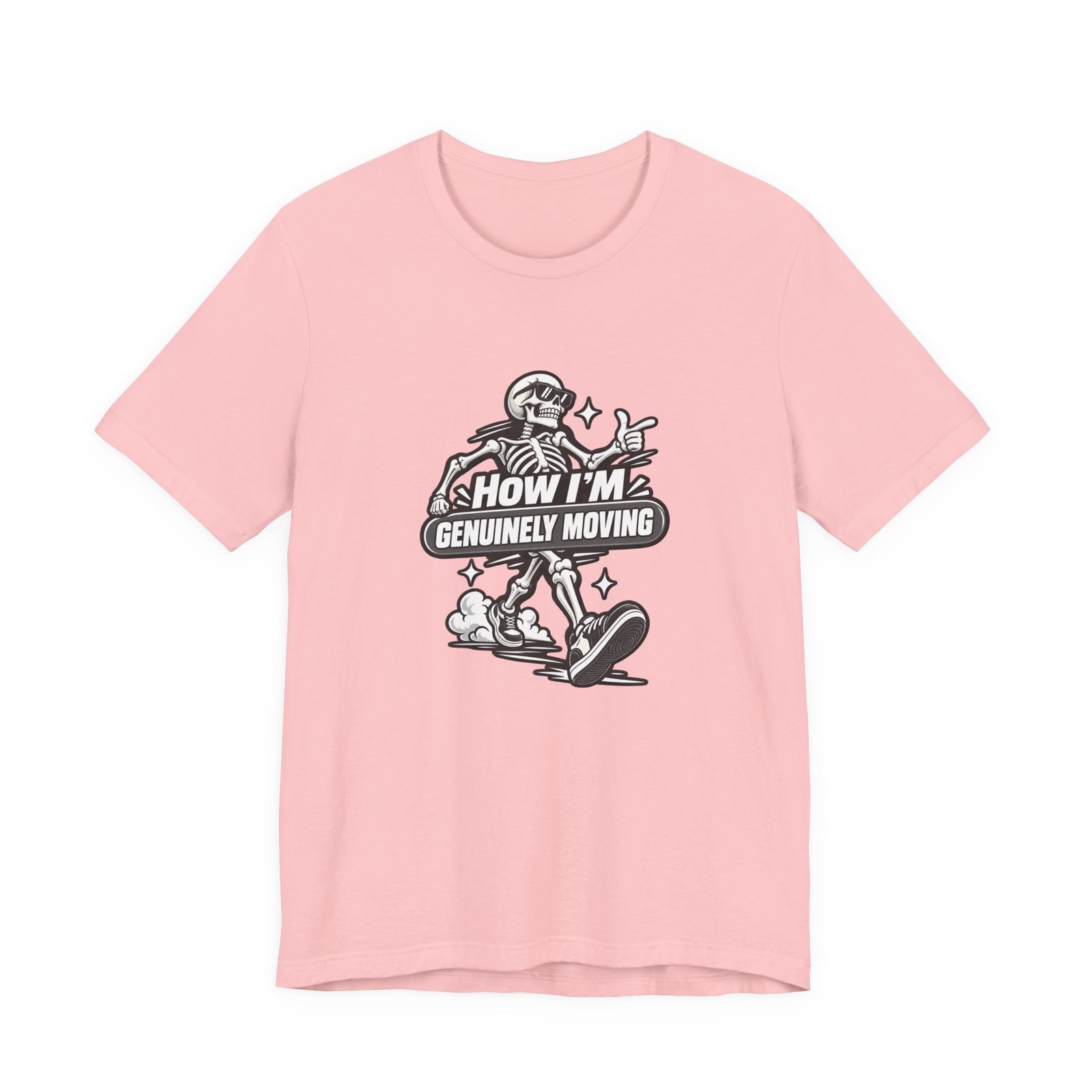 How Im Genuinely Moving Funny Skeleton Halloween Graphic Tee - Image 41