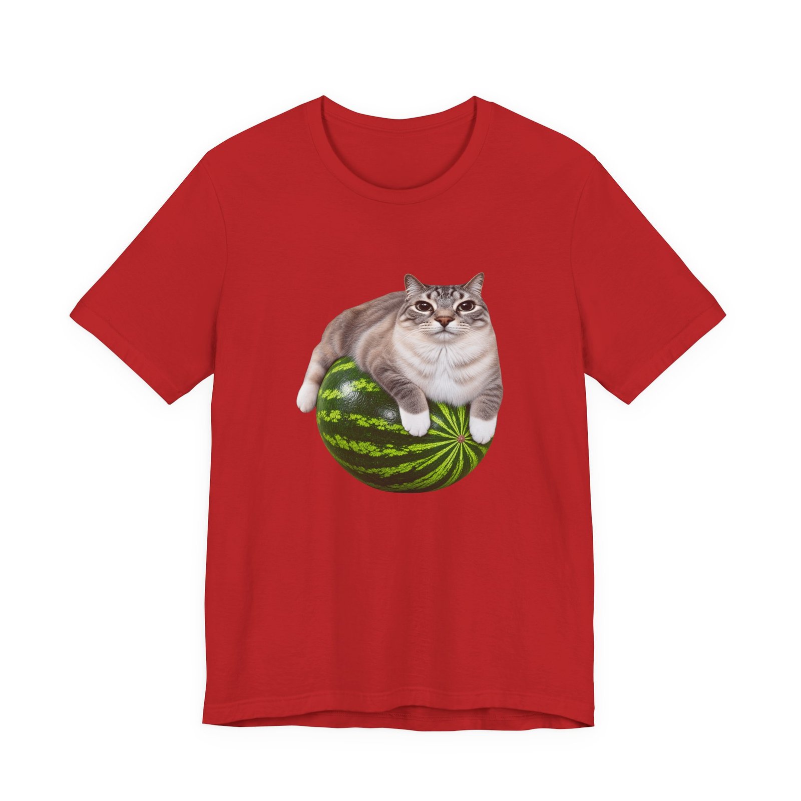 Cat On Watermelon Meme Graphic Tee - Image 29
