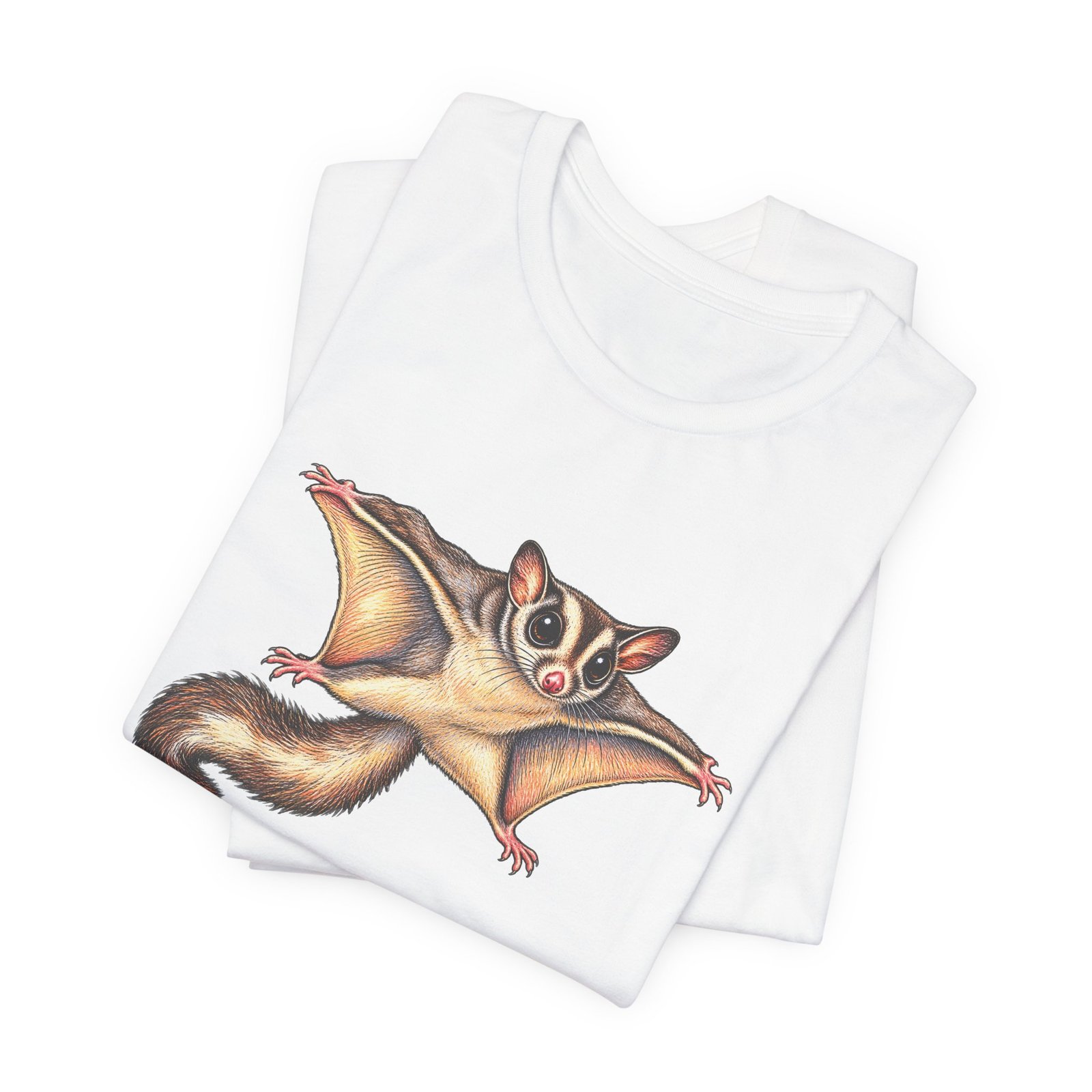 Sugar Glider Mid Glide Squirrel Wildlife Flying Illustration Graphic Tee - Image 3