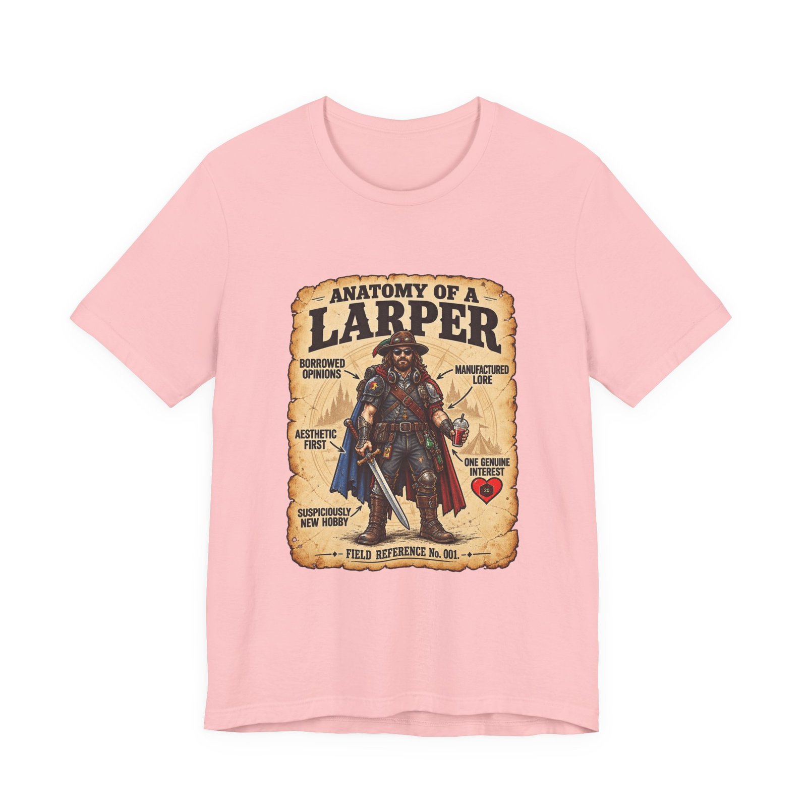 Anatomy Of A Larper Field Reference Humor Graphic Tee - Image 41