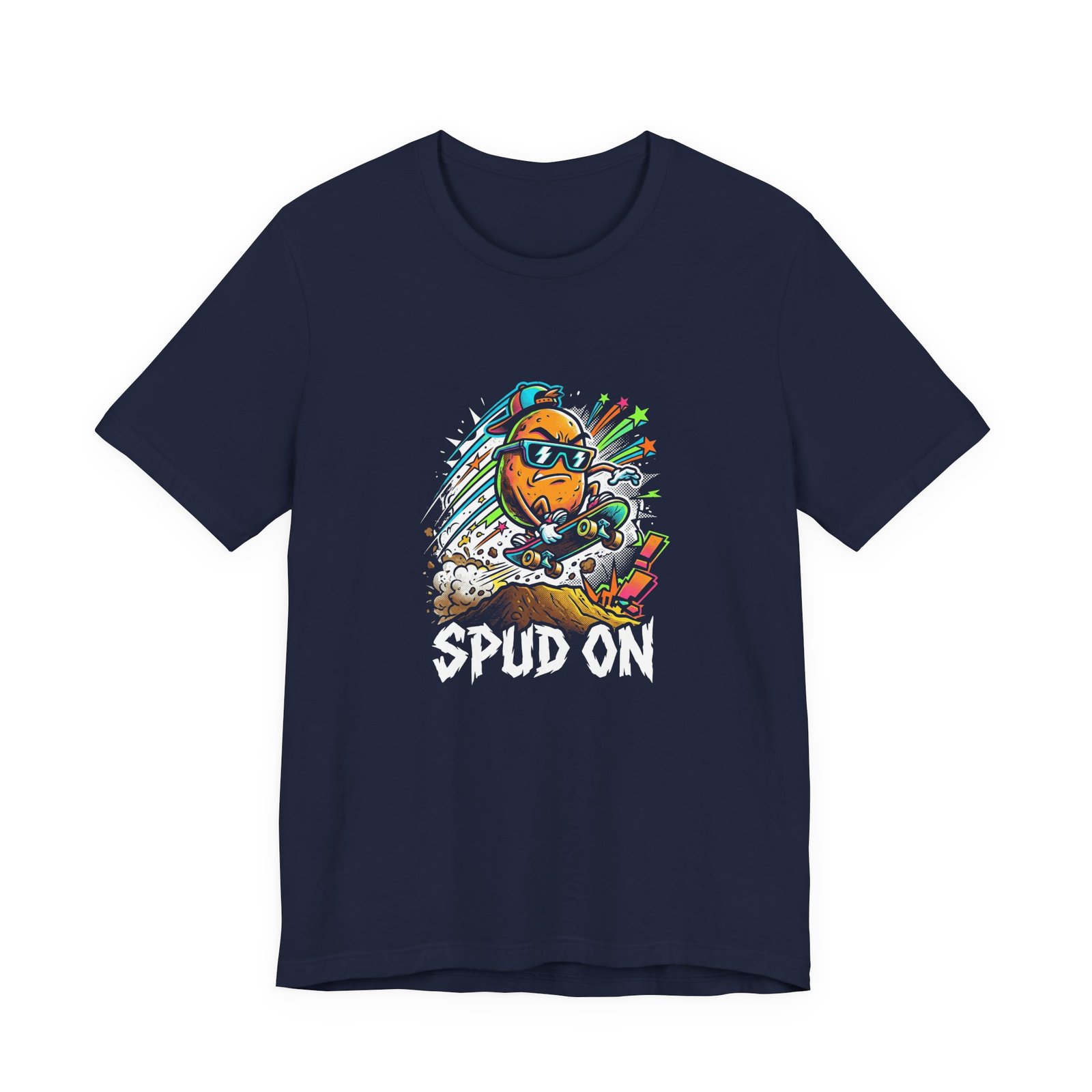 Spud On Skateboarding Potato Cartoon Graphic - Image 21