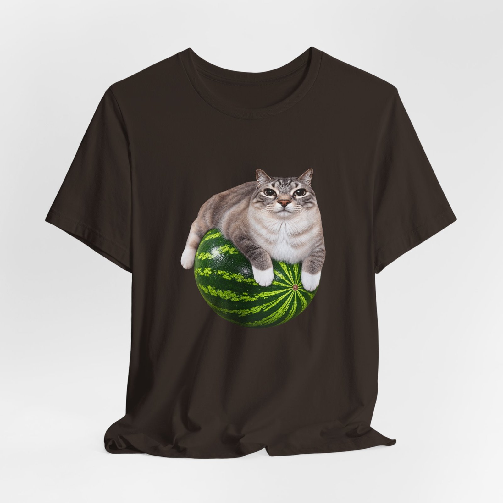 Cat On Watermelon Meme Graphic Tee - Image 4