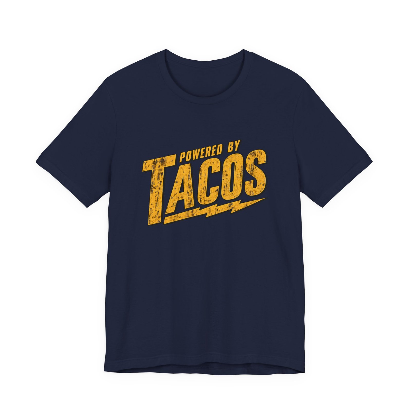 Powered By Tacos Funny Food Lover Quote Graphic Tee - Image 33