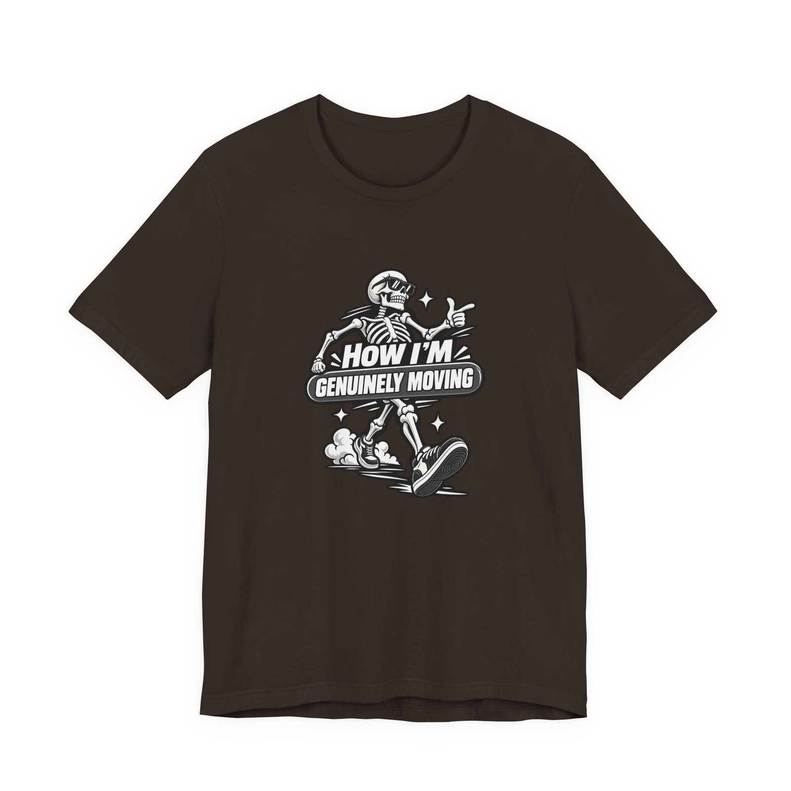 How Im Genuinely Moving Funny Skeleton Halloween Graphic Tee - Image 9