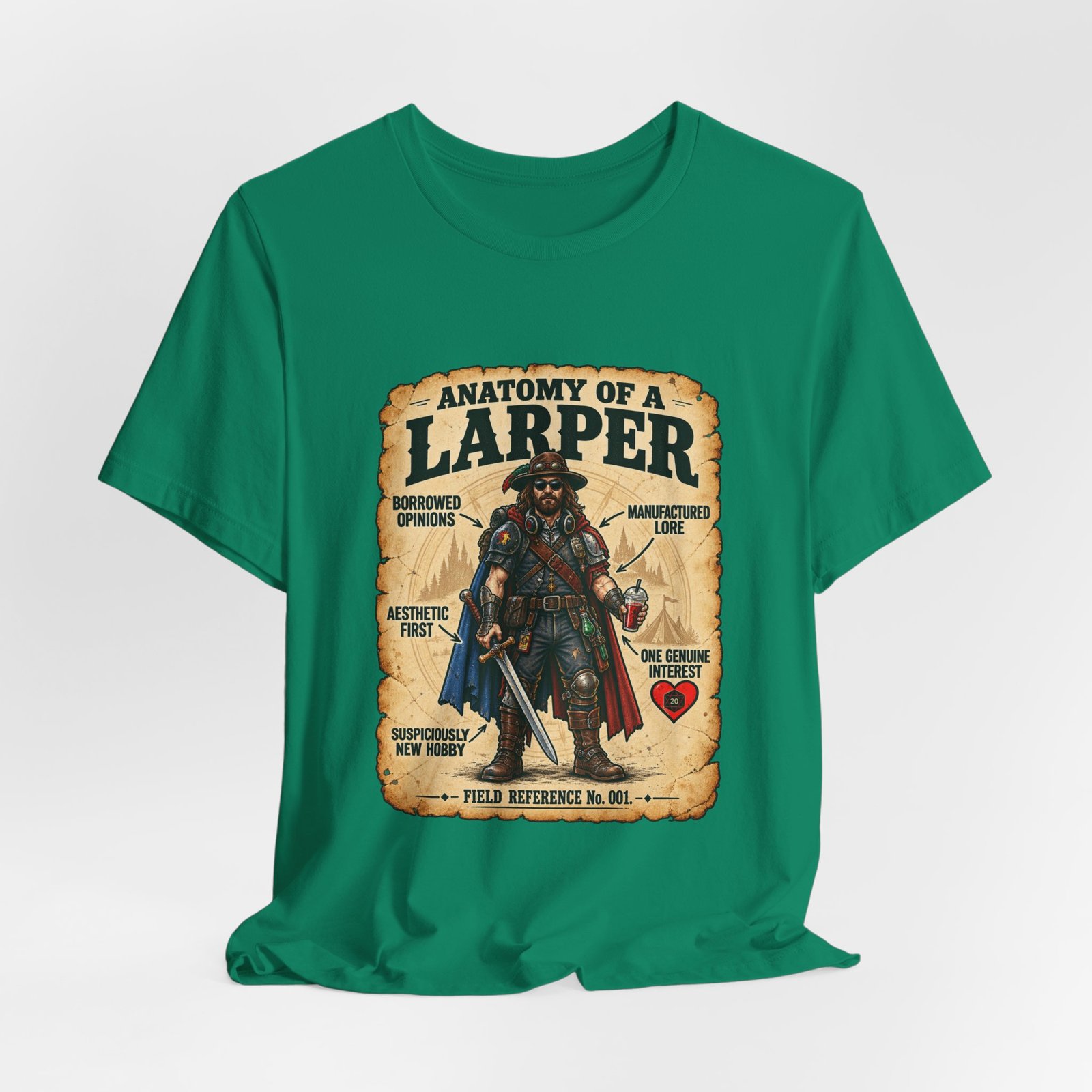 Anatomy Of A Larper Field Reference Humor Graphic Tee - Image 28