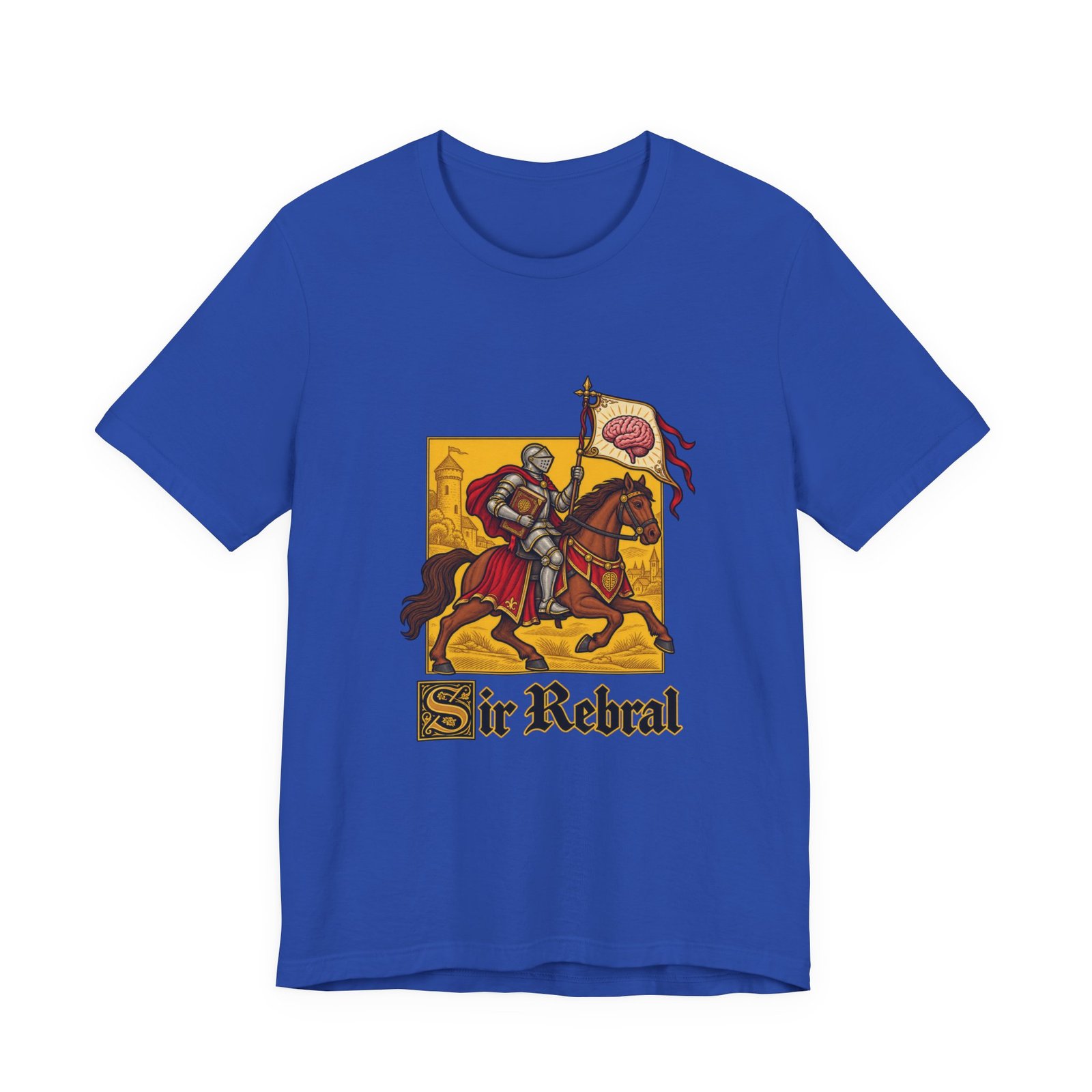 Sir Rebral Cerebral Knight Brain Banner Tee - Image 29