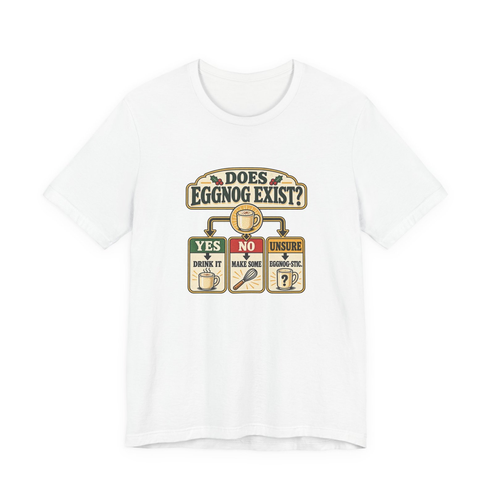Does Eggnog Pun Exist Holiday Chart Graphic Tee
