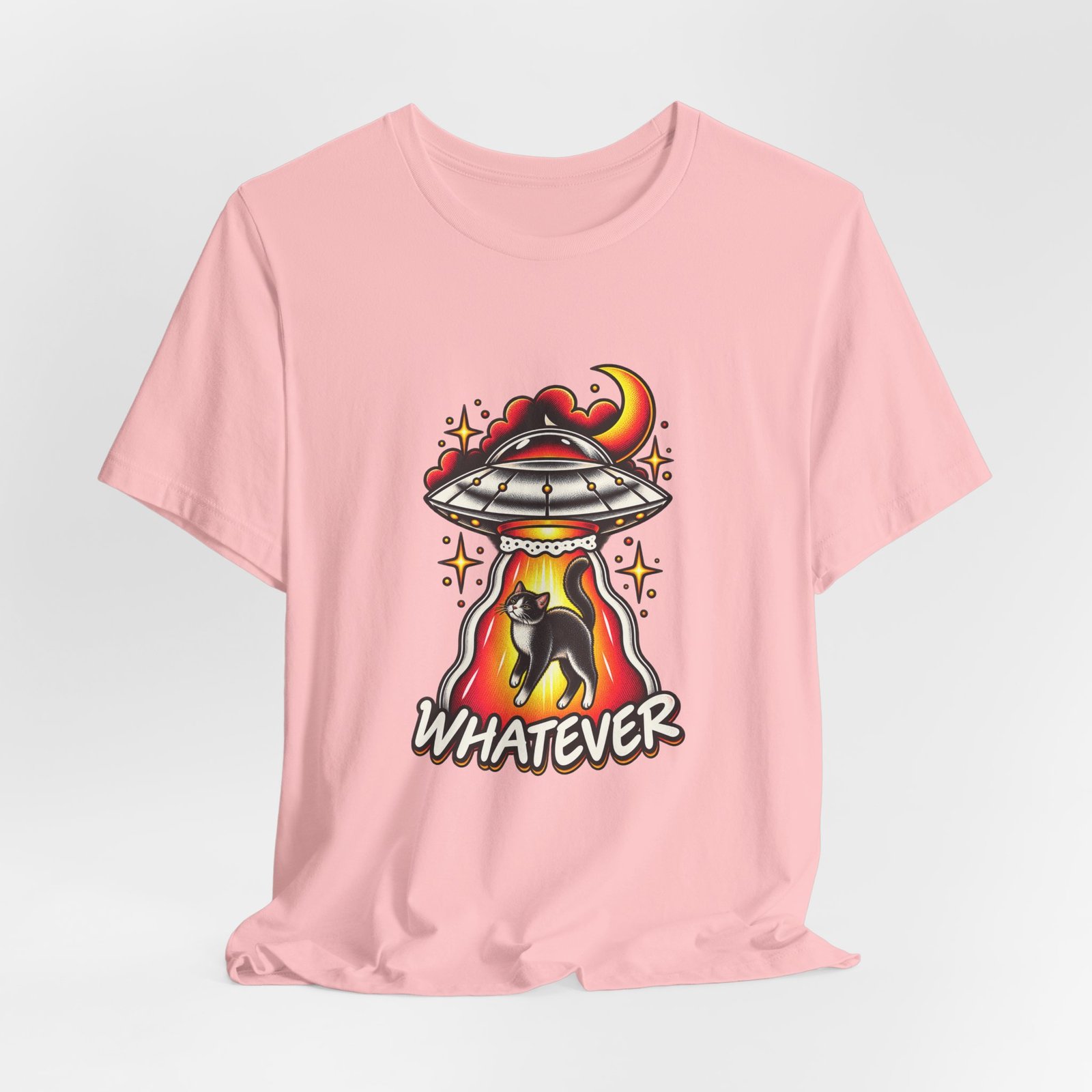 Whatever Spaceship Cat Graphic Tee - Image 44