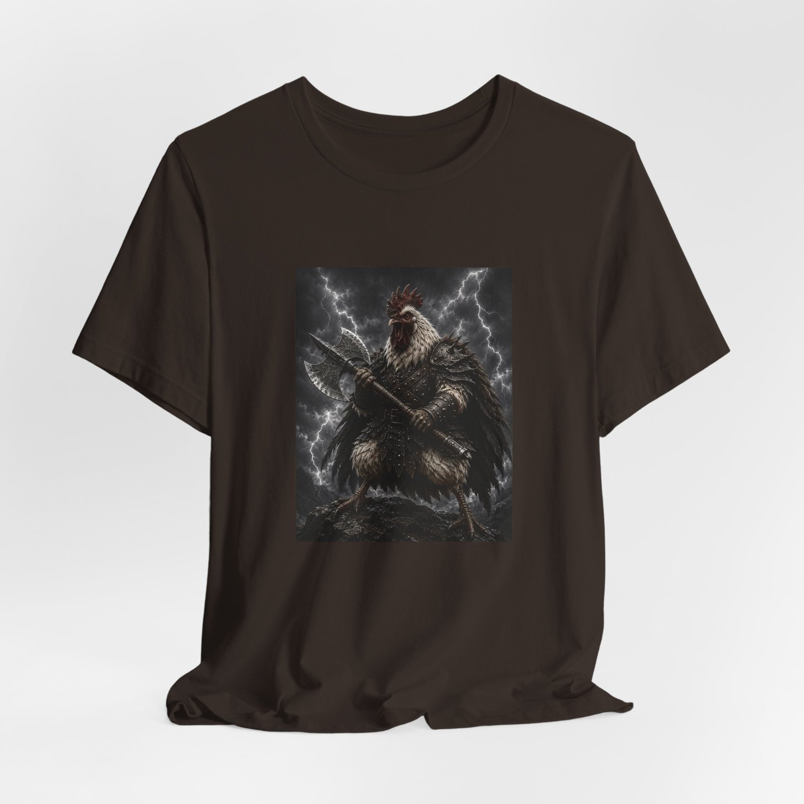 Fantasy Rooster War Lightning Axe Graphic Tee - Image 12