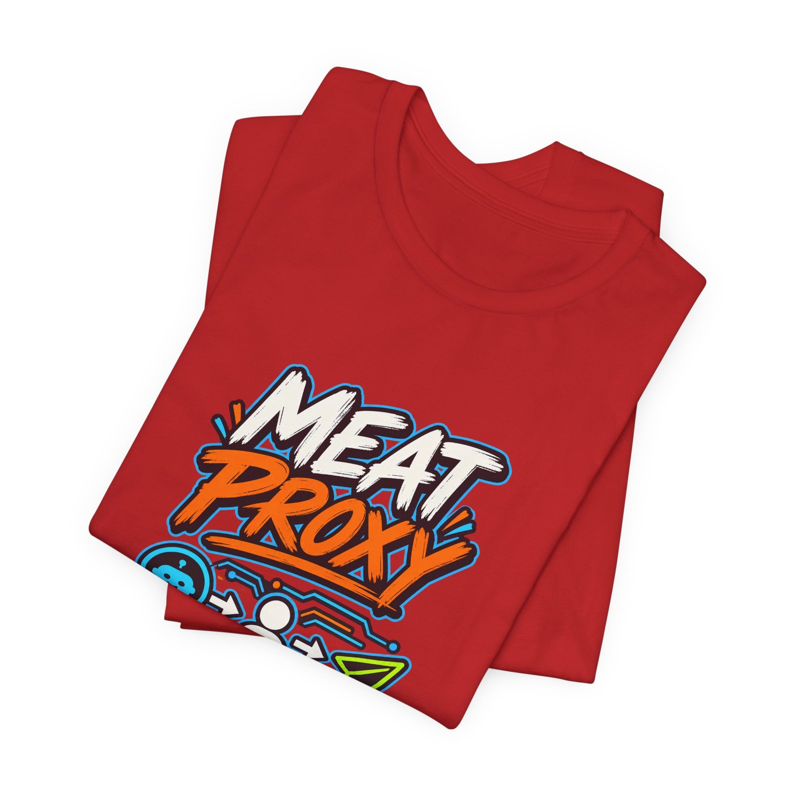 Meat Proxy Human AI Relay Graphic Tee - Image 47