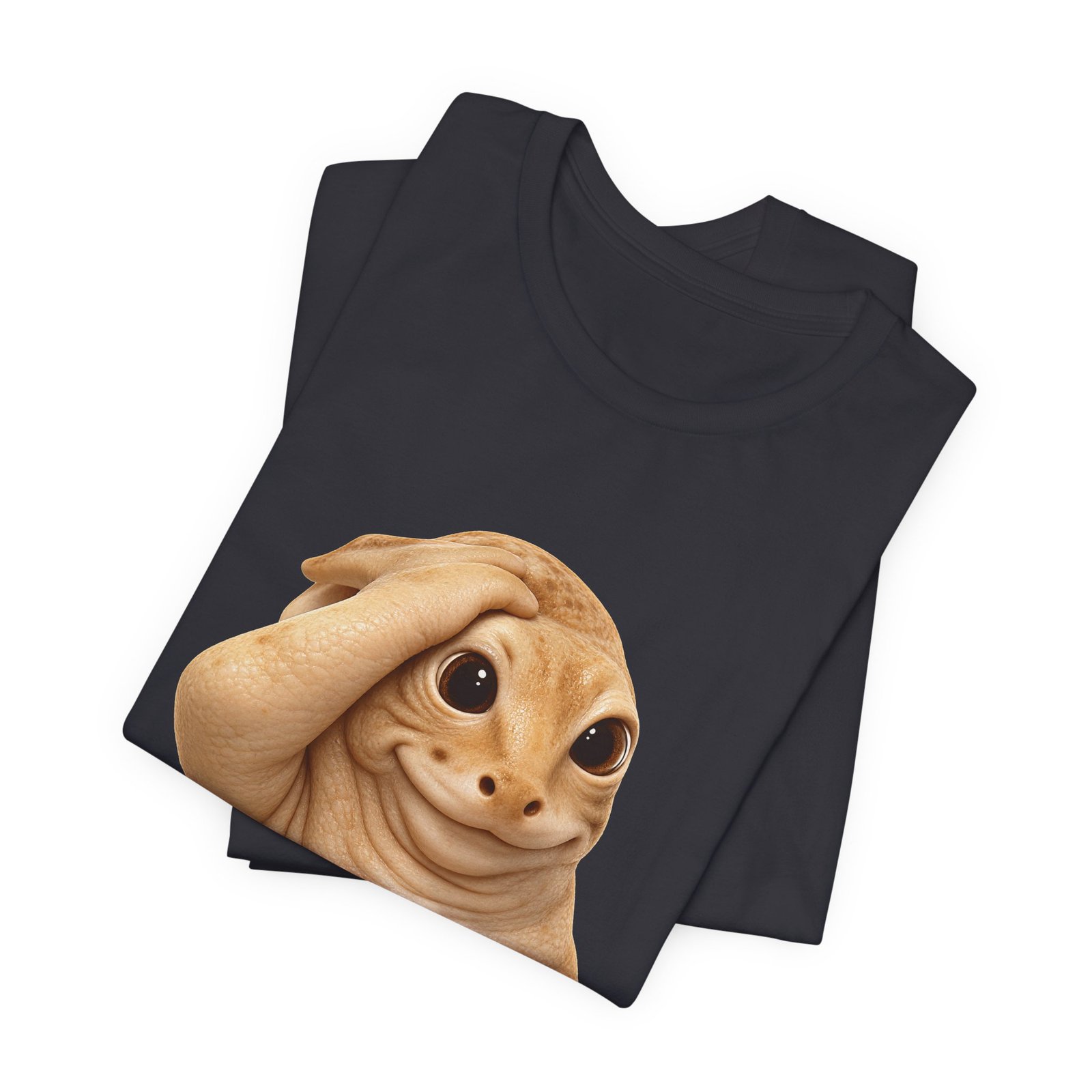 Funny Bashful Cat Reaction Meme Graphic Tee - Image 23