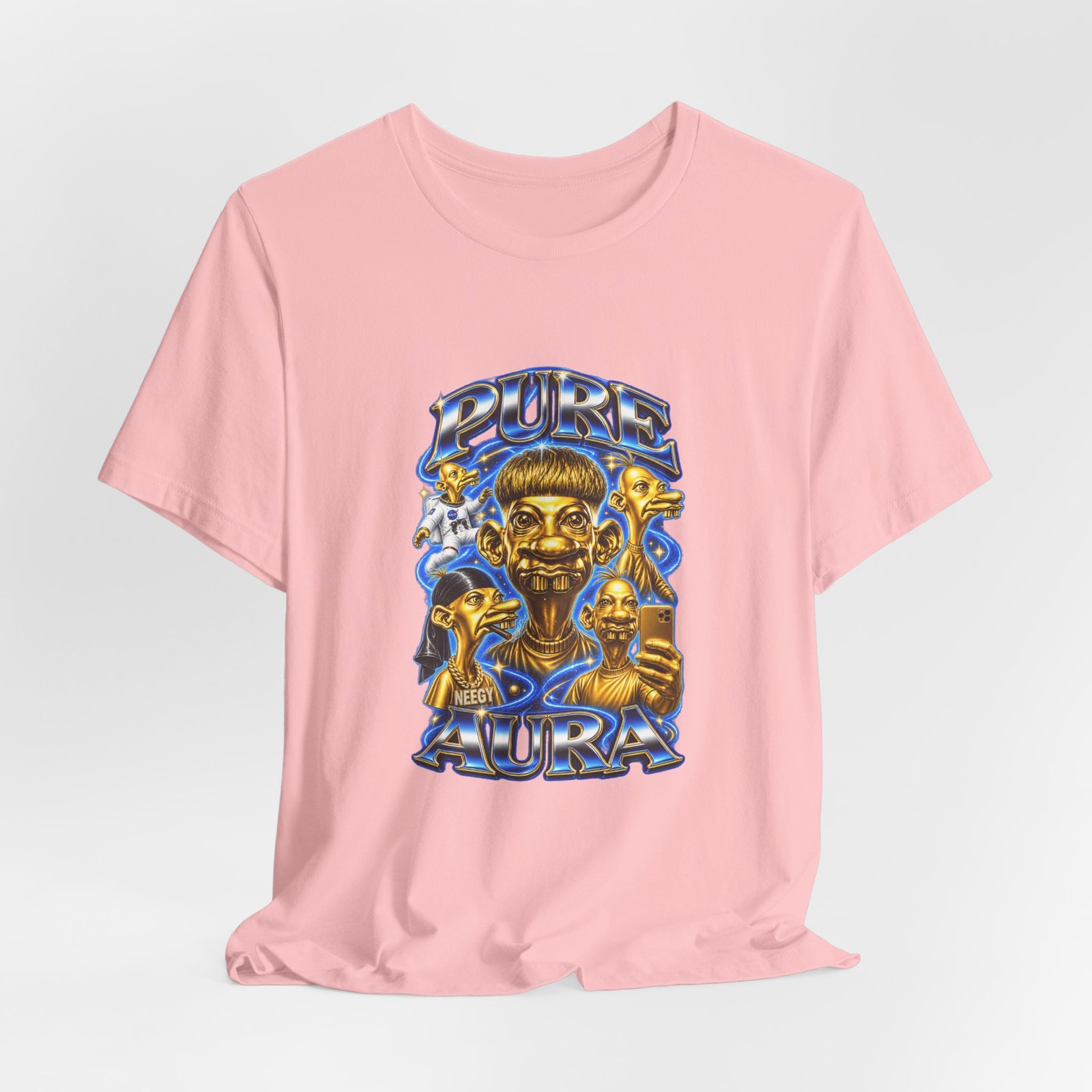 Pure Charisma Aura Neegy Cosmic Selfie Charisma Graphic Tee - Image 44