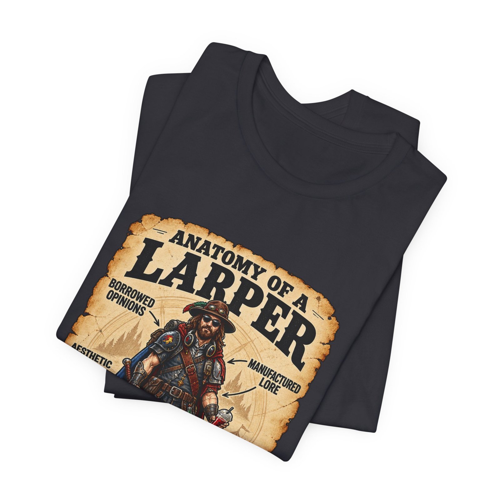 Anatomy Of A Larper Field Reference Humor Graphic Tee - Image 23