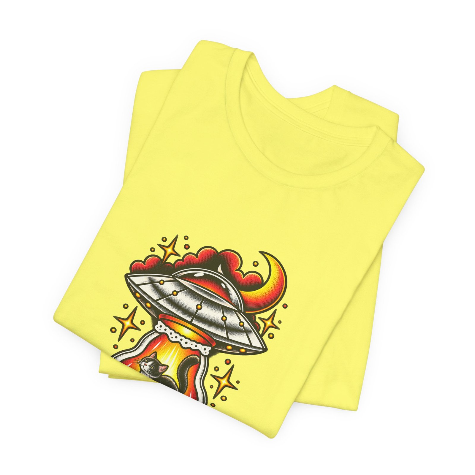 Whatever Spaceship Cat Graphic Tee - Image 19