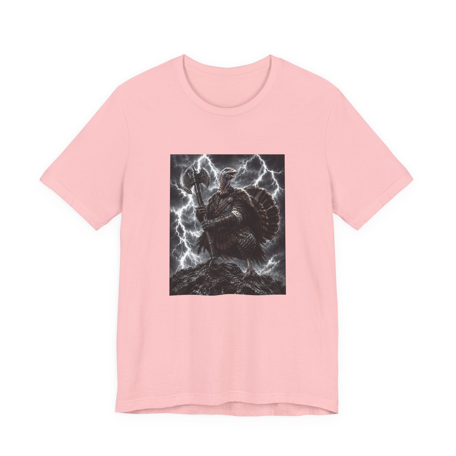 Turkey Warrior Axe Lightning Storm Graphic Tee - Image 41