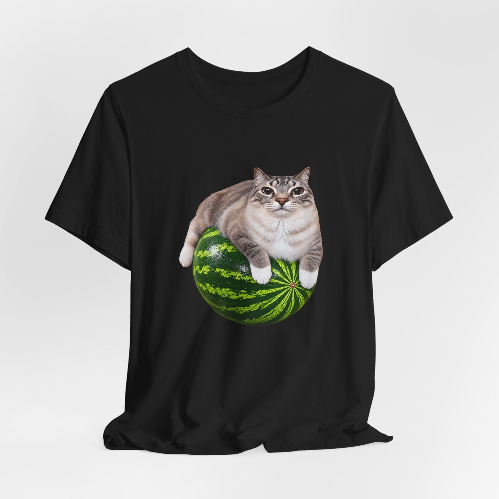 Cat On Watermelon Meme Graphic Tee - Image 8
