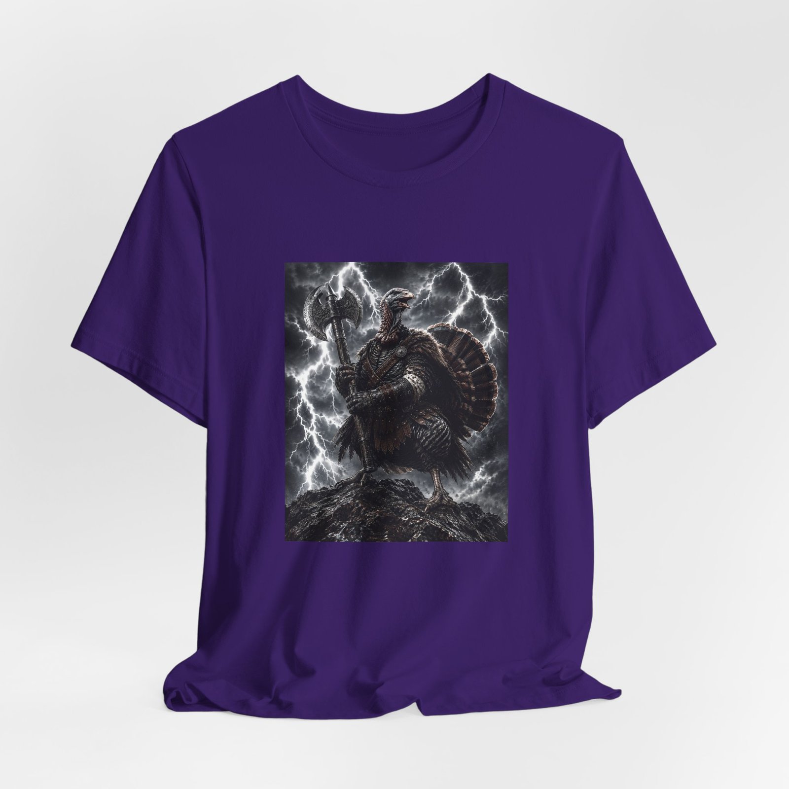 Turkey Warrior Axe Lightning Storm Graphic Tee - Image 40