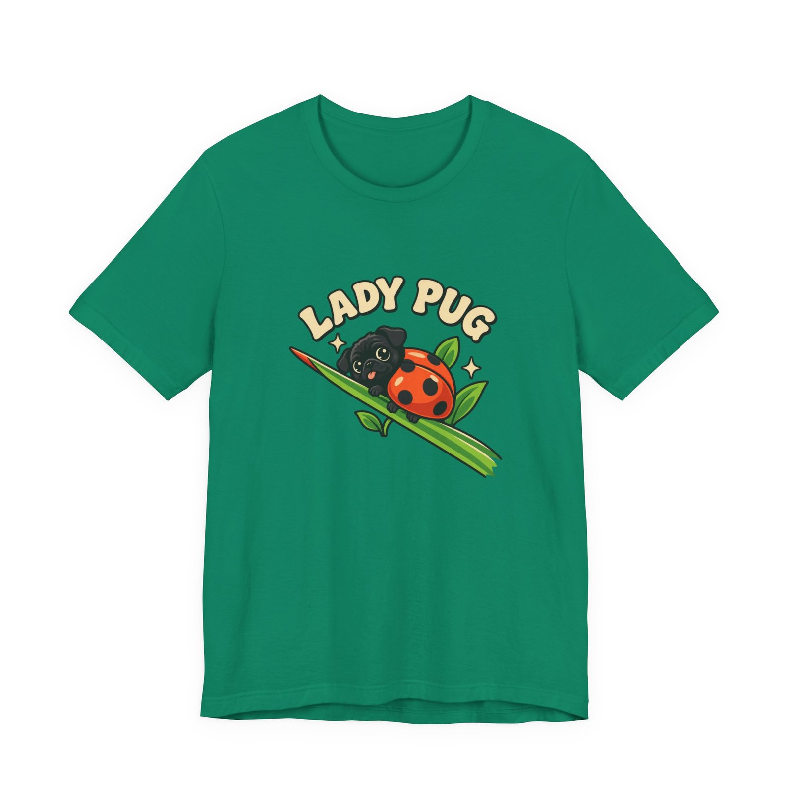 Lady Pug Cute Ladybug Dog Pun Graphic Tee - Image 25