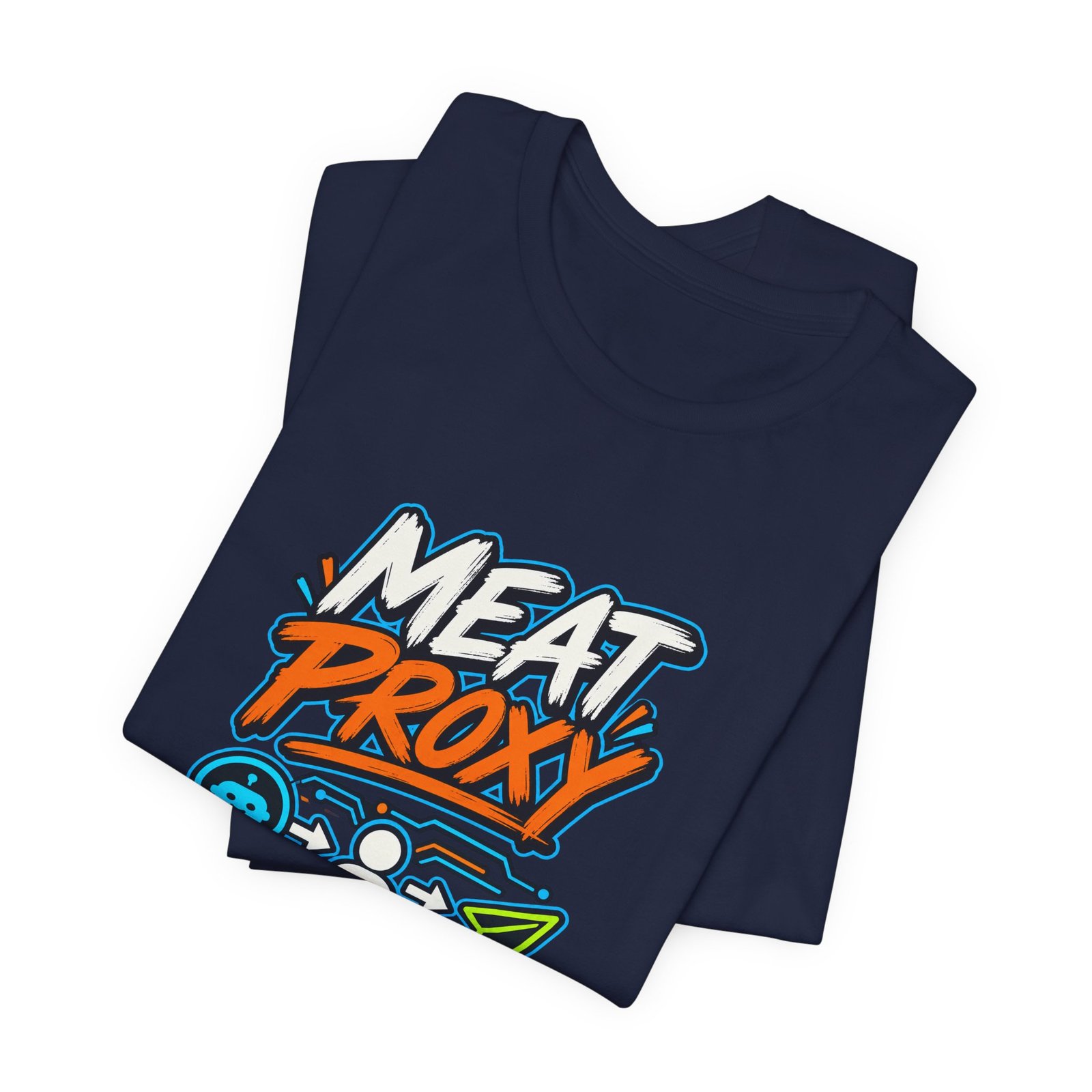 Meat Proxy Human AI Relay Graphic Tee - Image 35