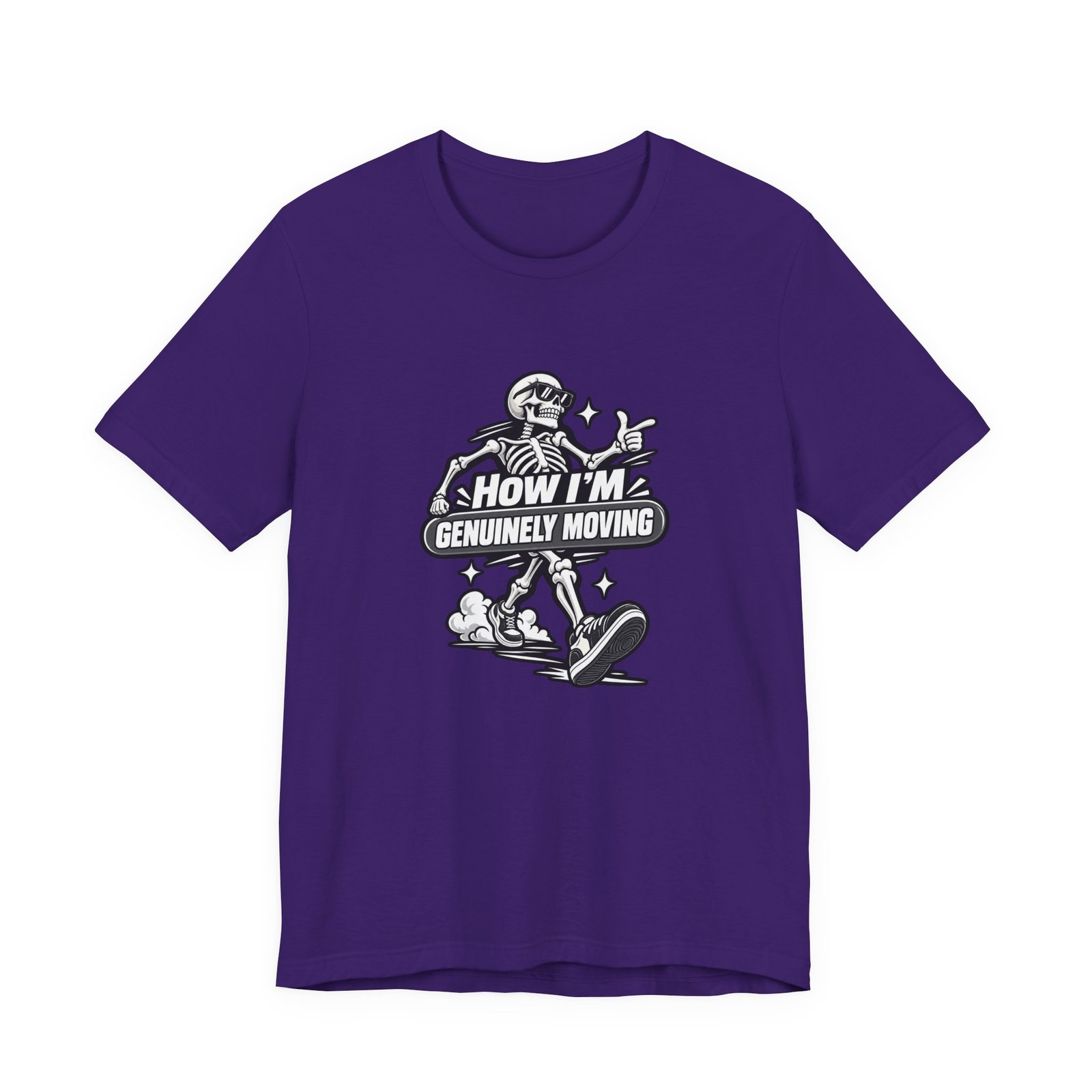 How Im Genuinely Moving Funny Skeleton Halloween Graphic Tee - Image 37