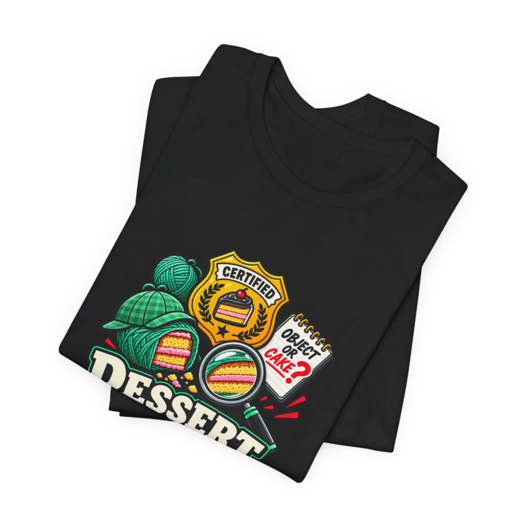 Object Or Cake Dessert Detective Dad Pun Joke Graphic Tee