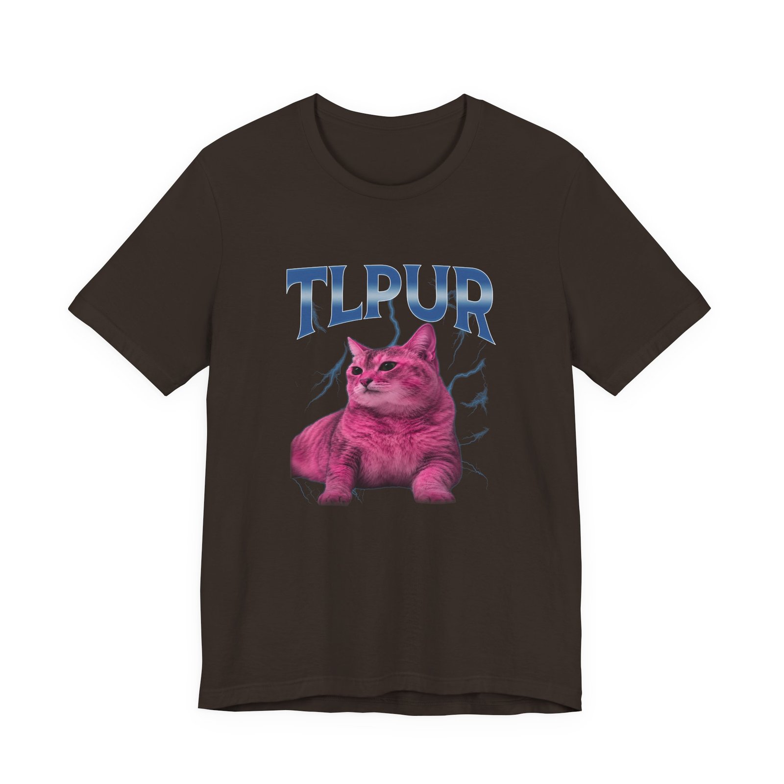 Bootleg TLPUR Meme Pink Cat Blue Splash Graphic Graphic Tee