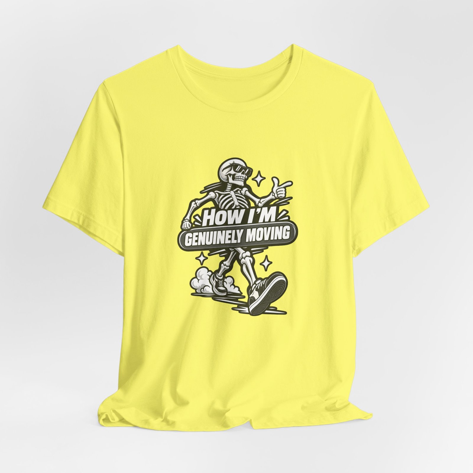 How Im Genuinely Moving Funny Skeleton Halloween Graphic Tee - Image 20
