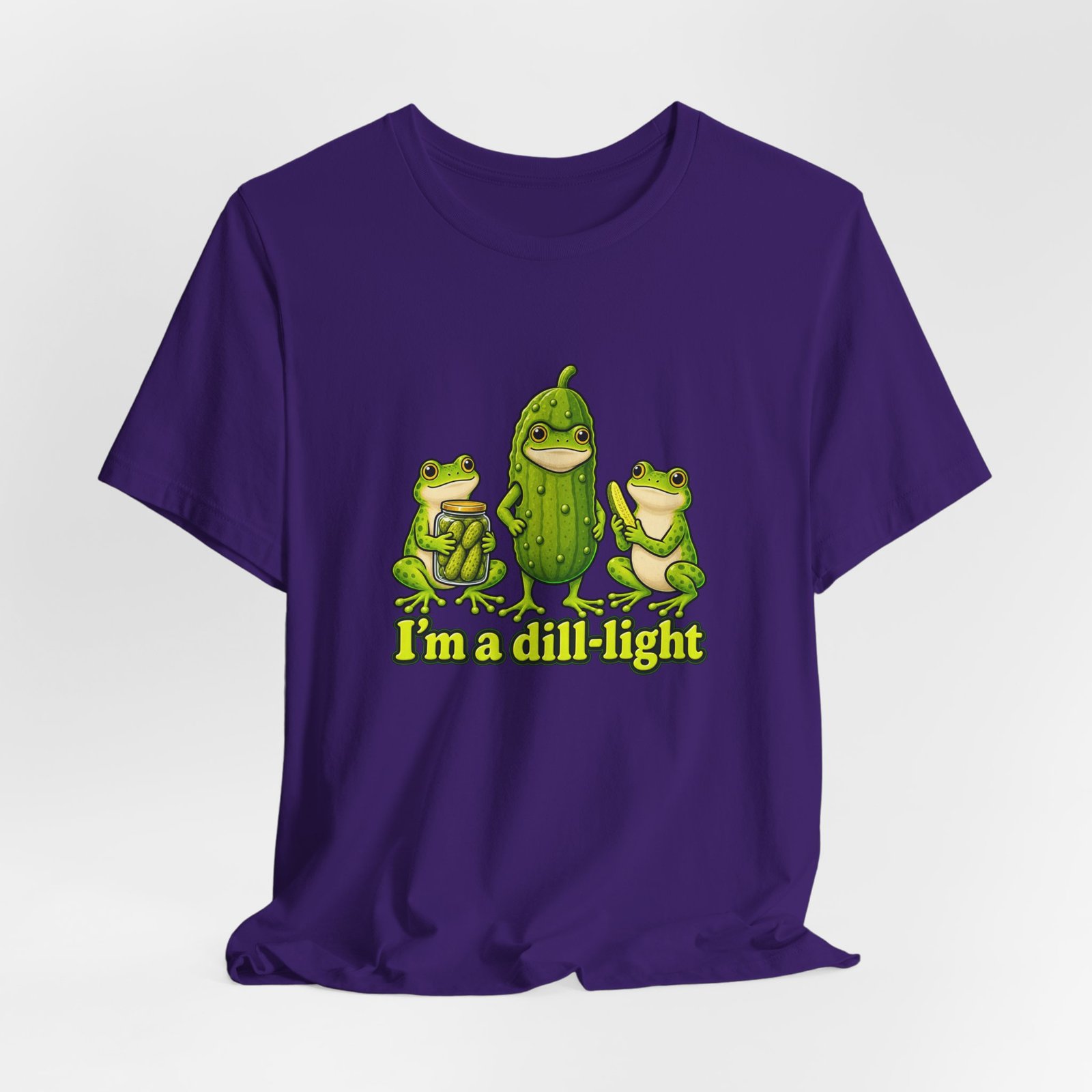 Im A Dill Light Funny Frog Pickle Pun Graphic Tee - Image 40