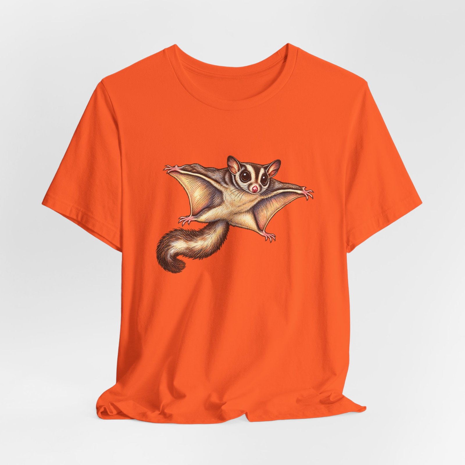 Sugar Glider Mid Glide Squirrel Wildlife Flying Illustration Graphic Tee - Image 8