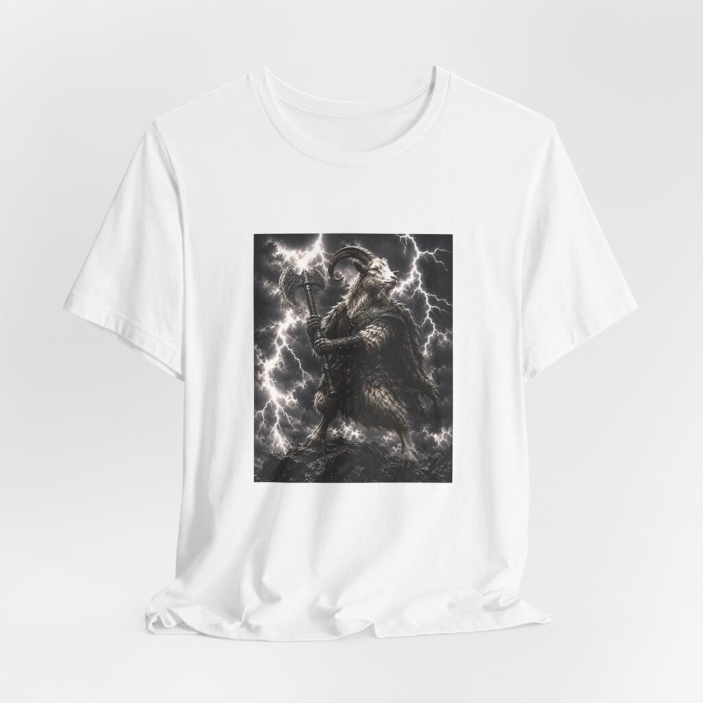 Storm Ram Warrior With Double Headed Axe Graphic Tee