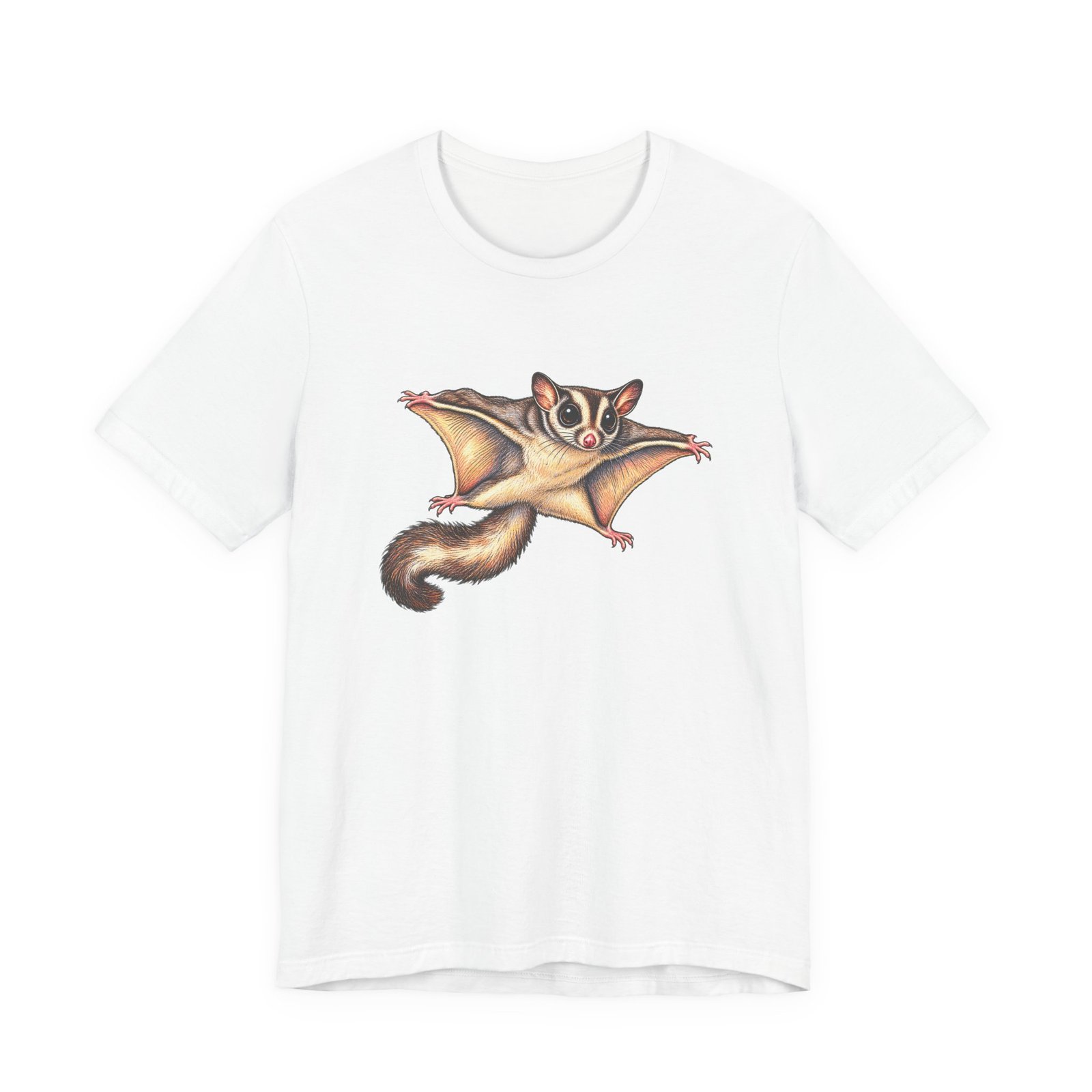 Sugar Glider Mid Glide Squirrel Wildlife Flying Illustration Graphic Tee