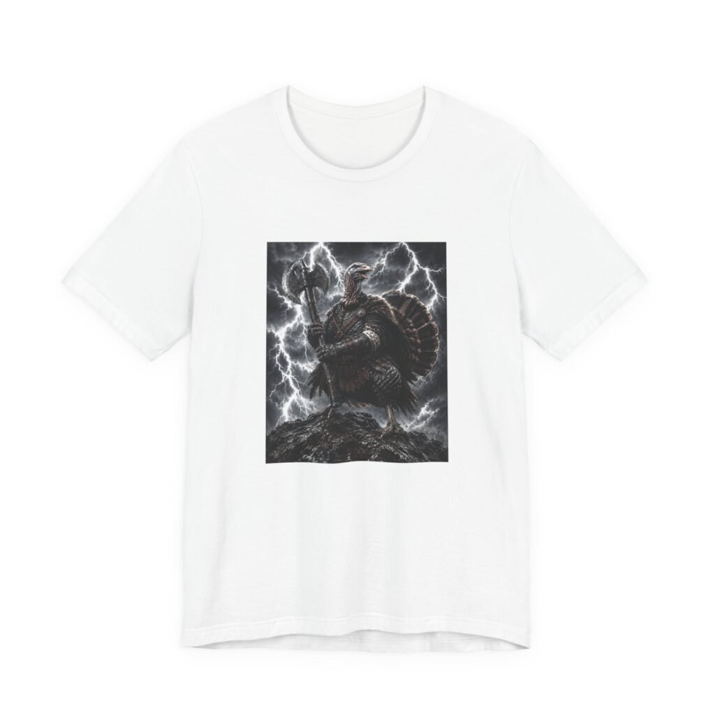 Turkey Warrior Axe Lightning Storm Graphic Tee
