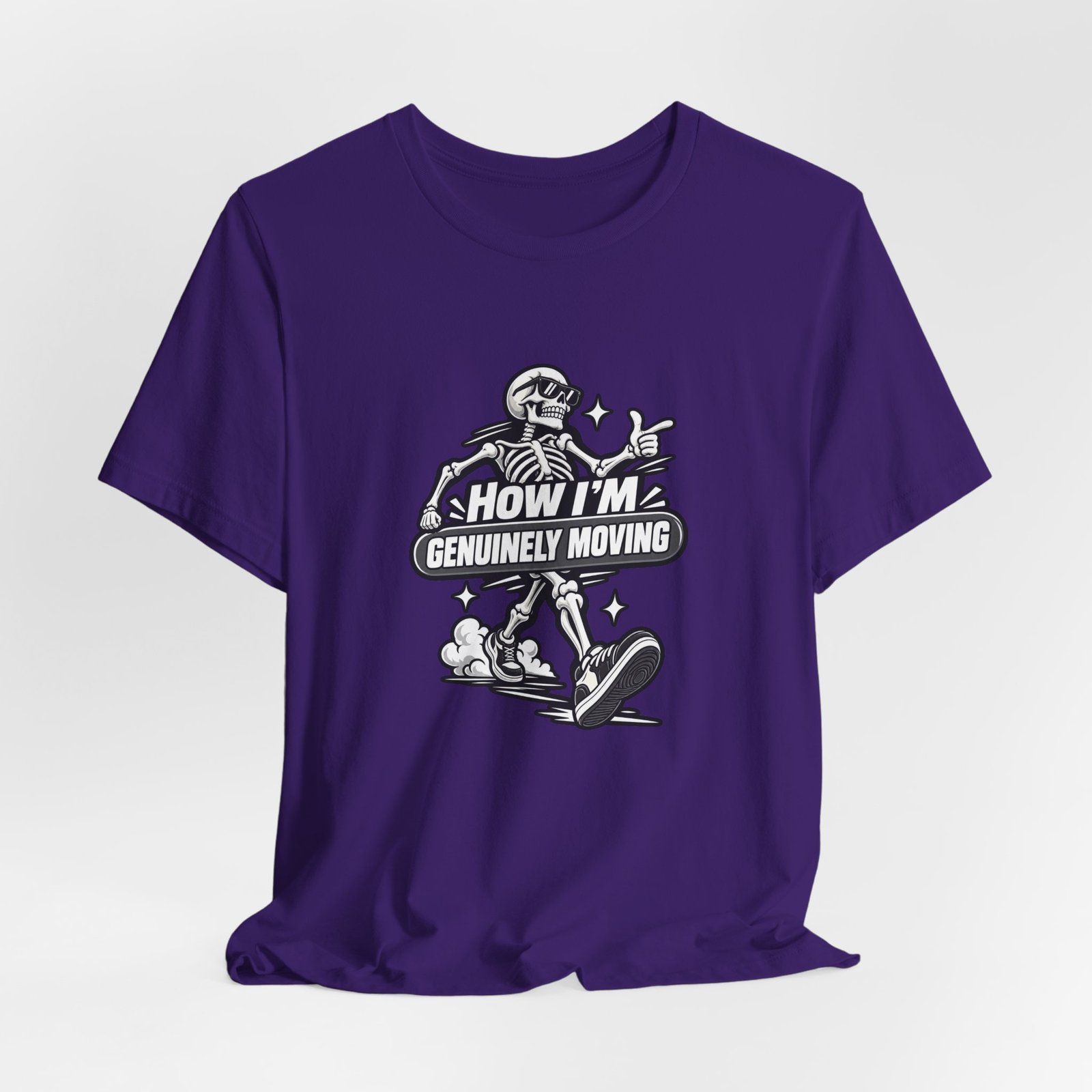 How Im Genuinely Moving Funny Skeleton Halloween Graphic Tee - Image 40