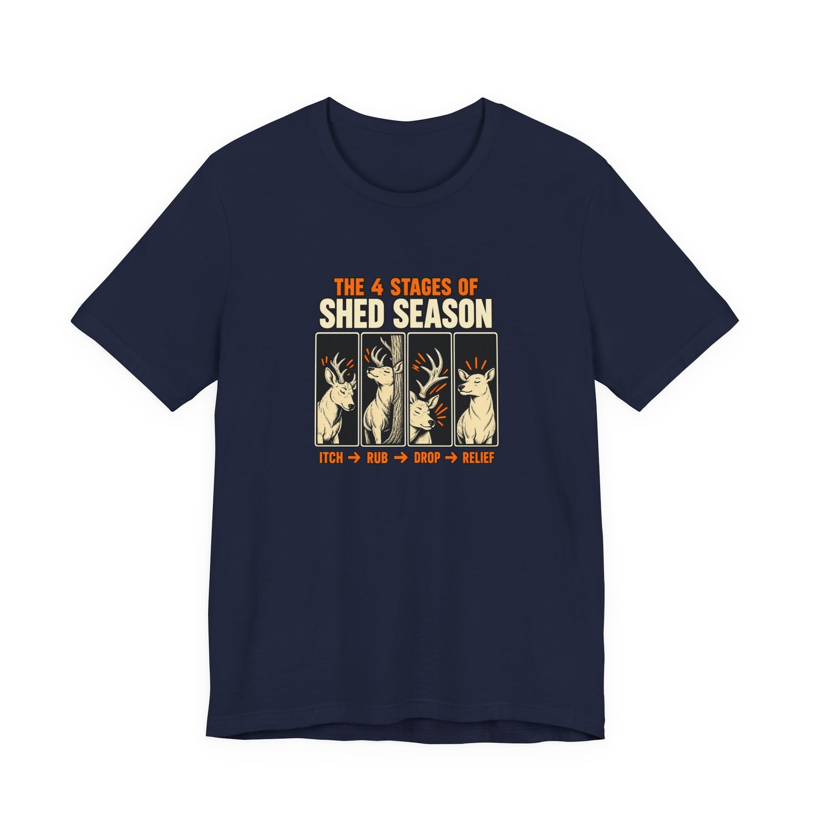 Funny Deer Shed Season Antler Shedding Graphic Tee - Image 33