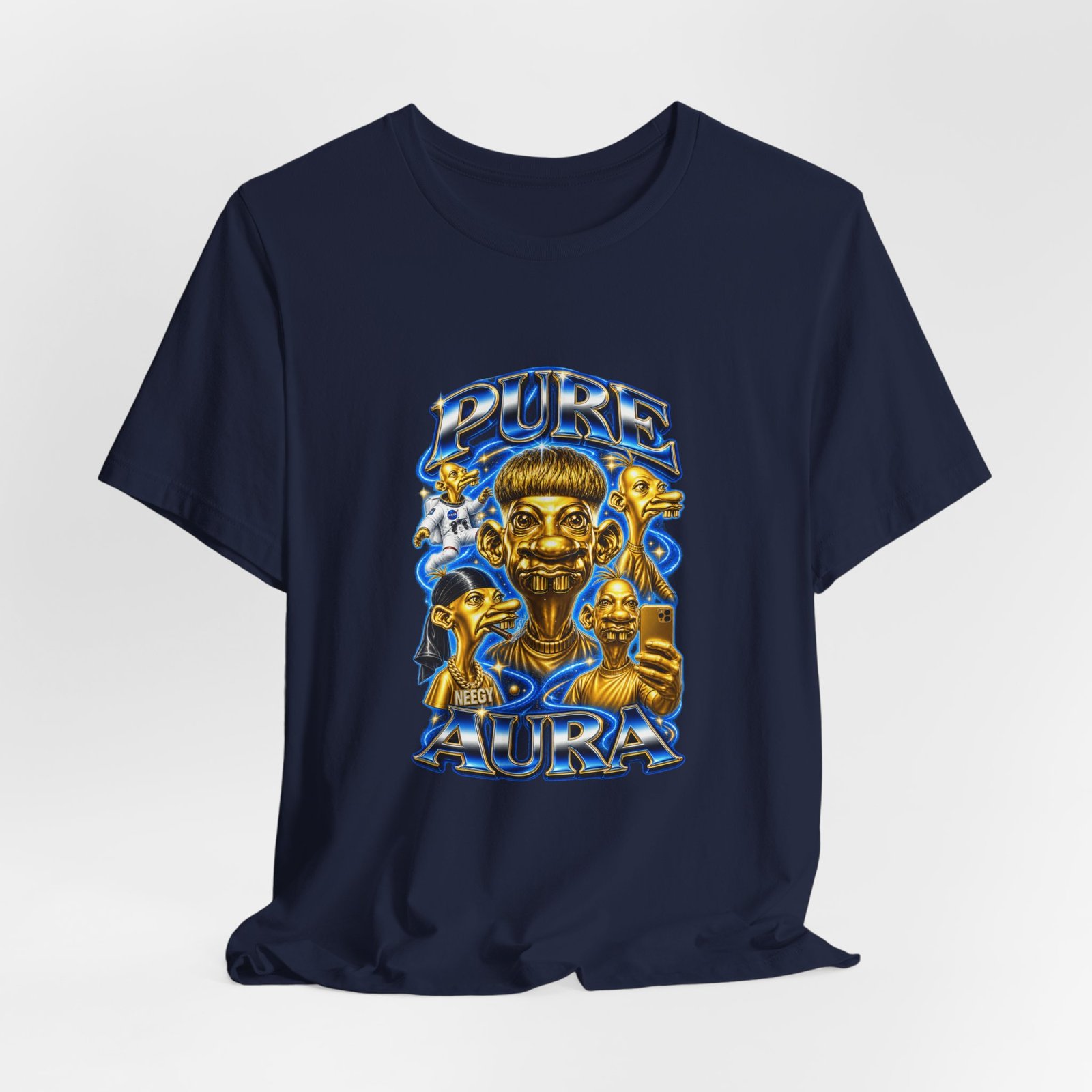 Pure Charisma Aura Neegy Cosmic Selfie Charisma Graphic Tee - Image 36