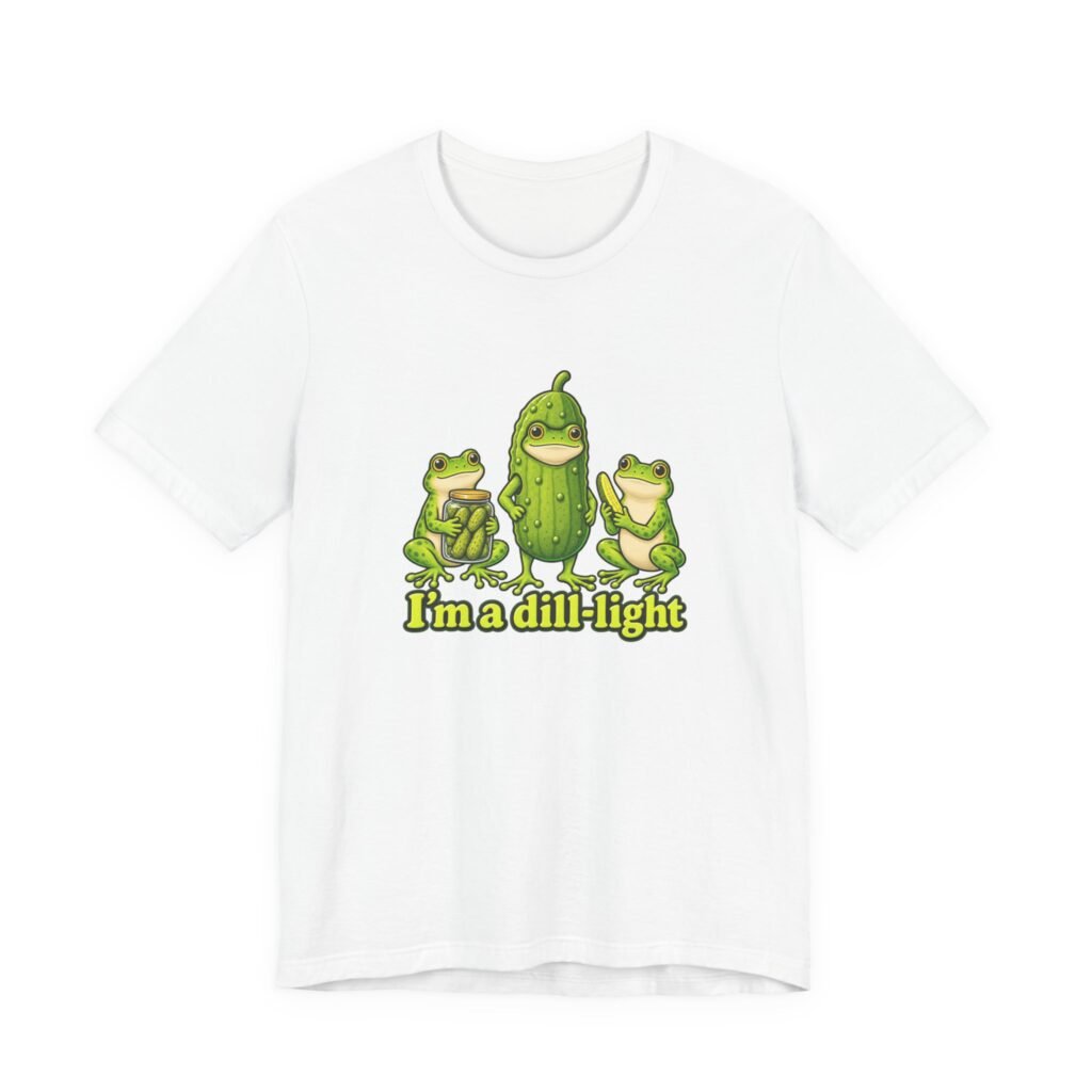 Im A Dill Light Funny Frog Pickle Pun Graphic Tee