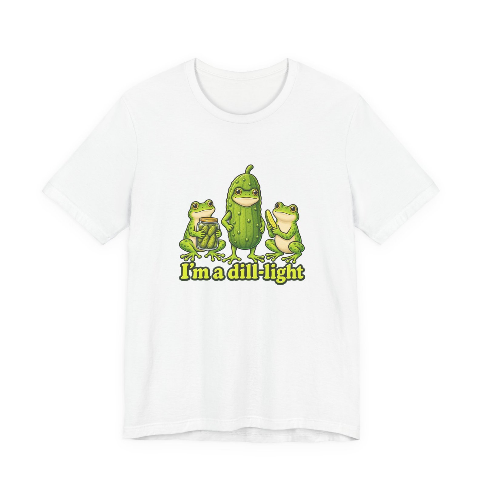 Im A Dill Light Funny Frog Pickle Pun Graphic Tee