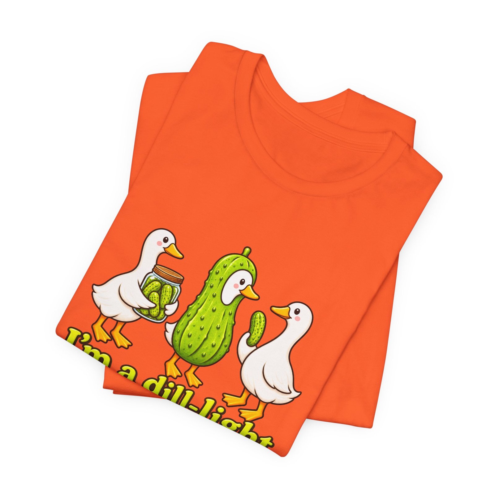 I'm A Dill-Light Funny Goose Pickle Pun Graphic Tee - Image 7