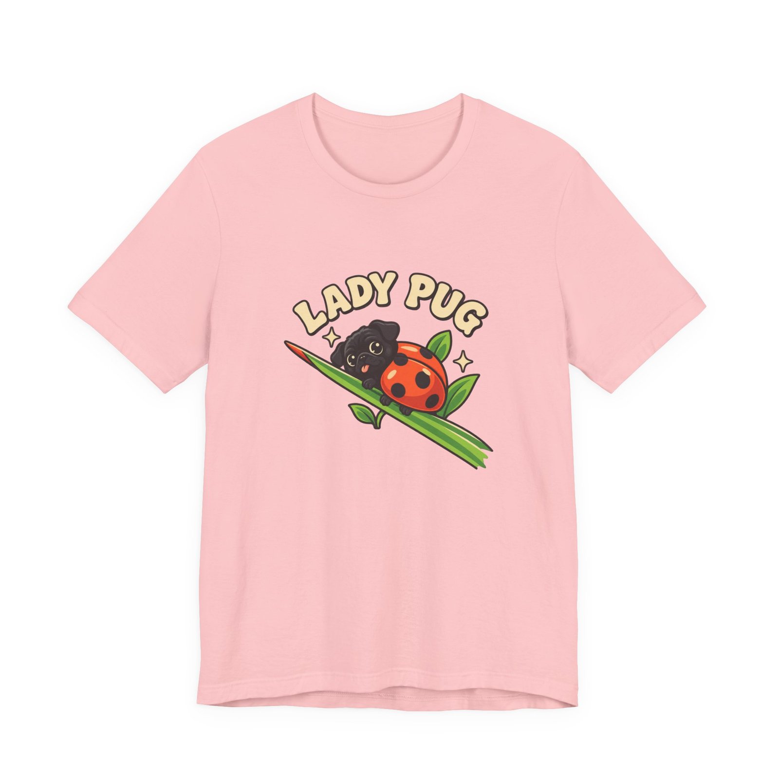 Lady Pug Cute Ladybug Dog Pun Graphic Tee - Image 41