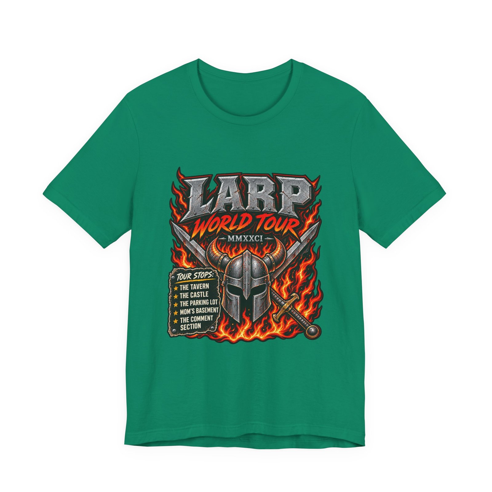 LARP Tour Fantasy Role Playing Humor Graphic Tee - Image 13