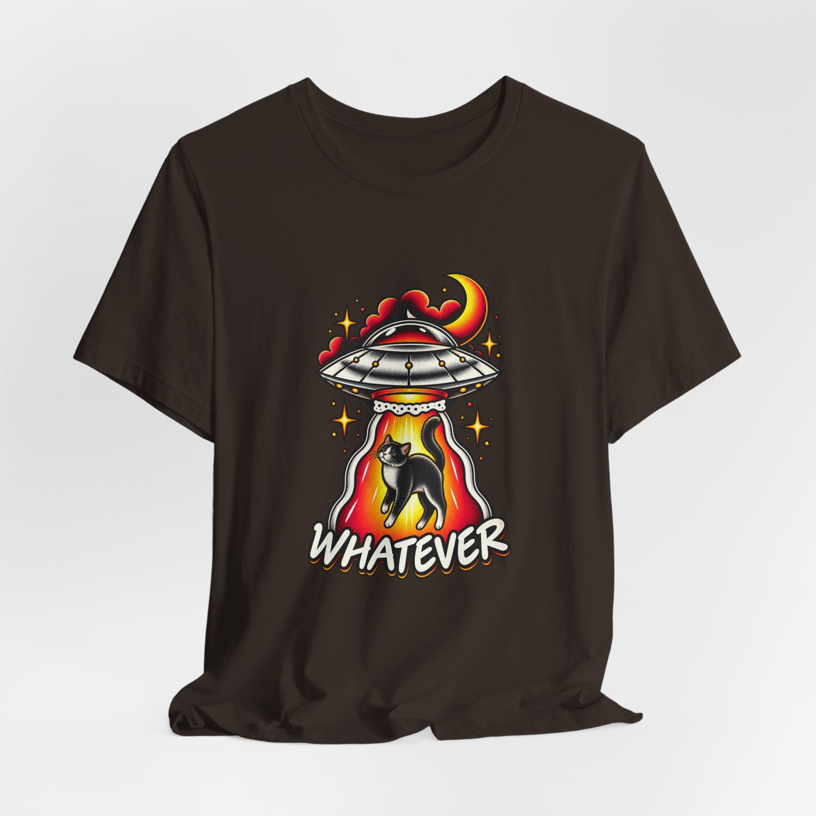 Whatever Spaceship Cat Graphic Tee - Image 12