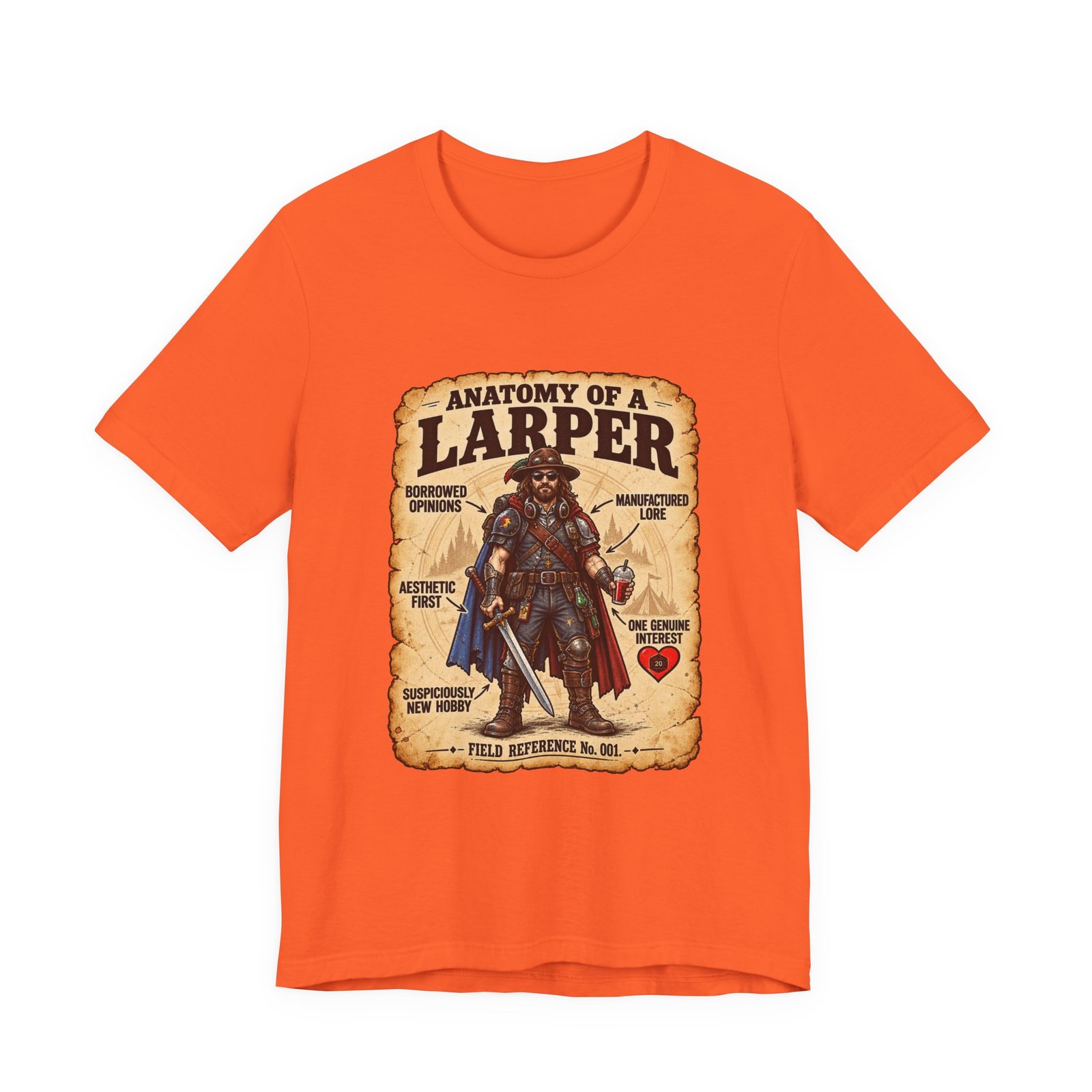 Anatomy Of A Larper Field Reference Humor Graphic Tee - Image 5